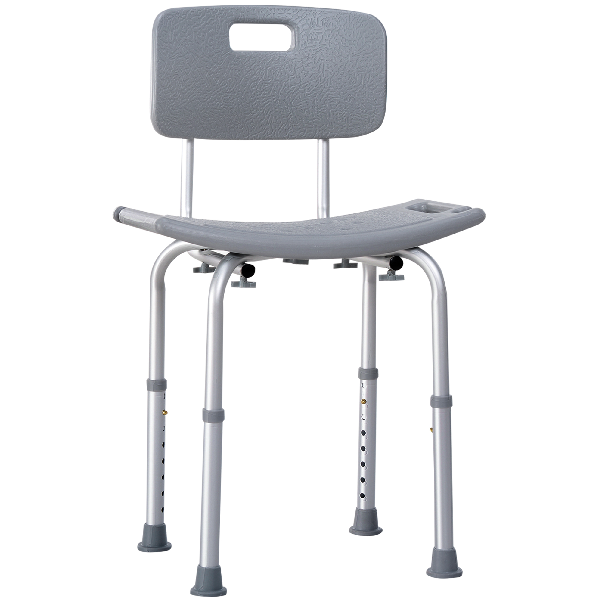 Taburete De Ducha Silla Para Ducha Con Respaldo Antideslizante Altura Regulable En 8 Niveles Carga 136kg_voghion.com