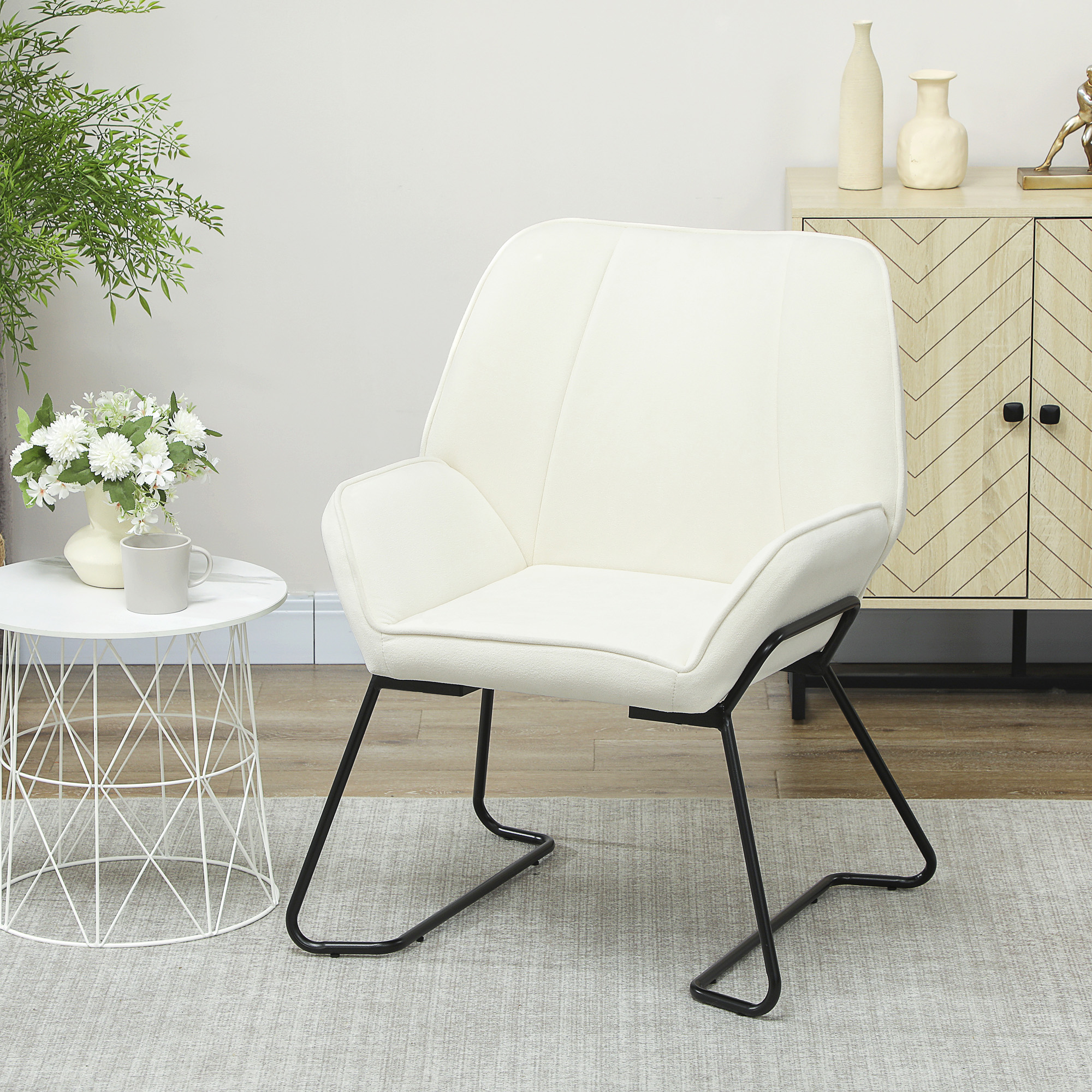 Fauteuil velours moderne