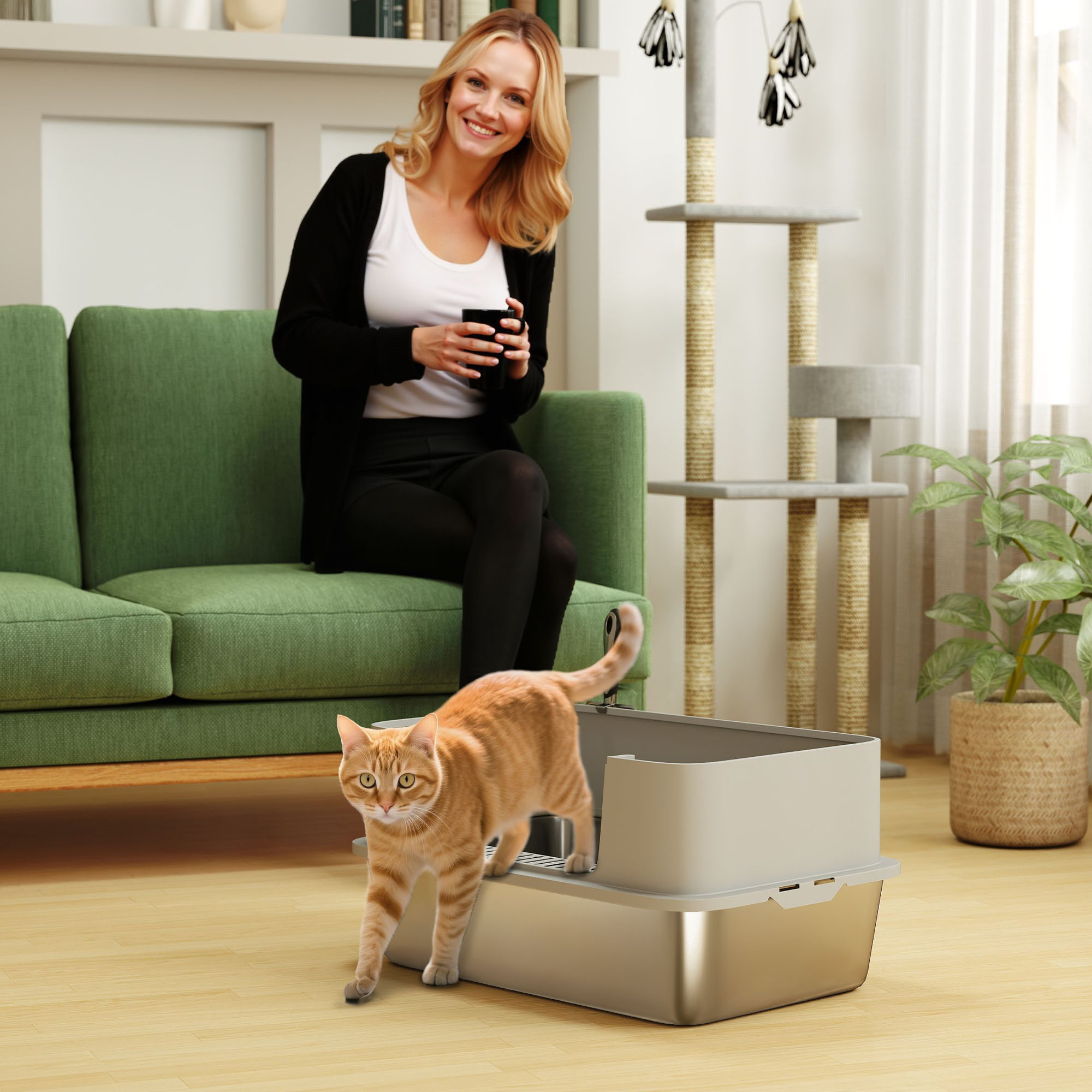 Litière chat pelle incluse