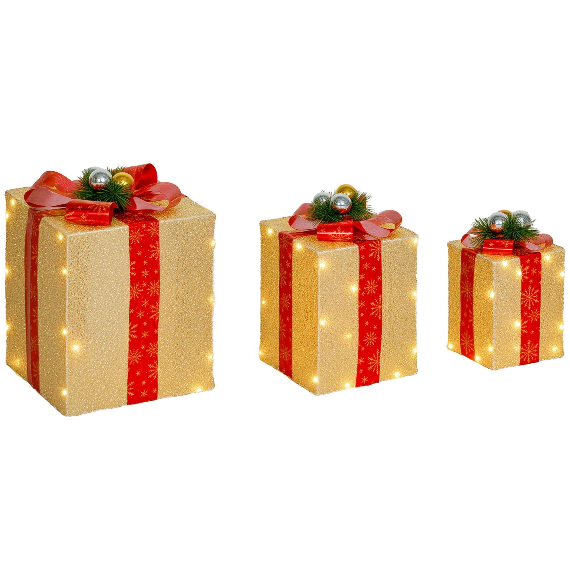 Boîtes cadeaux lumineuses Noël