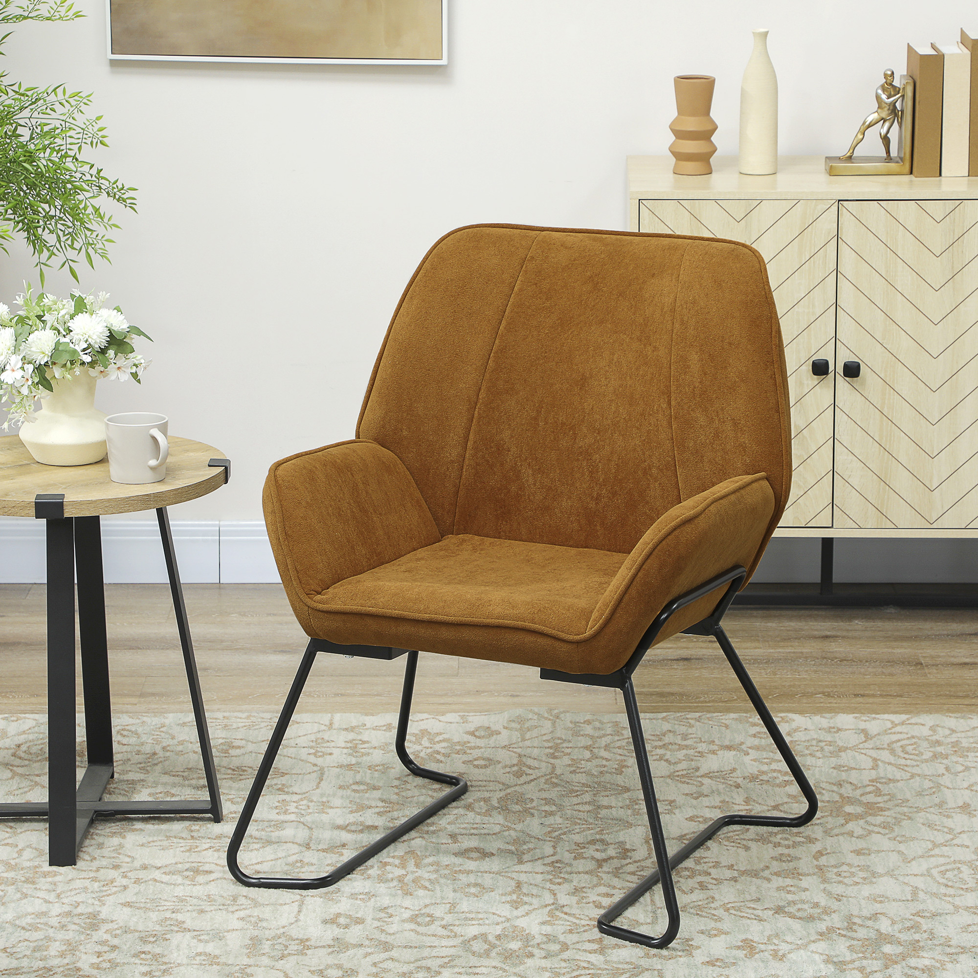 Fauteuil velours moderne