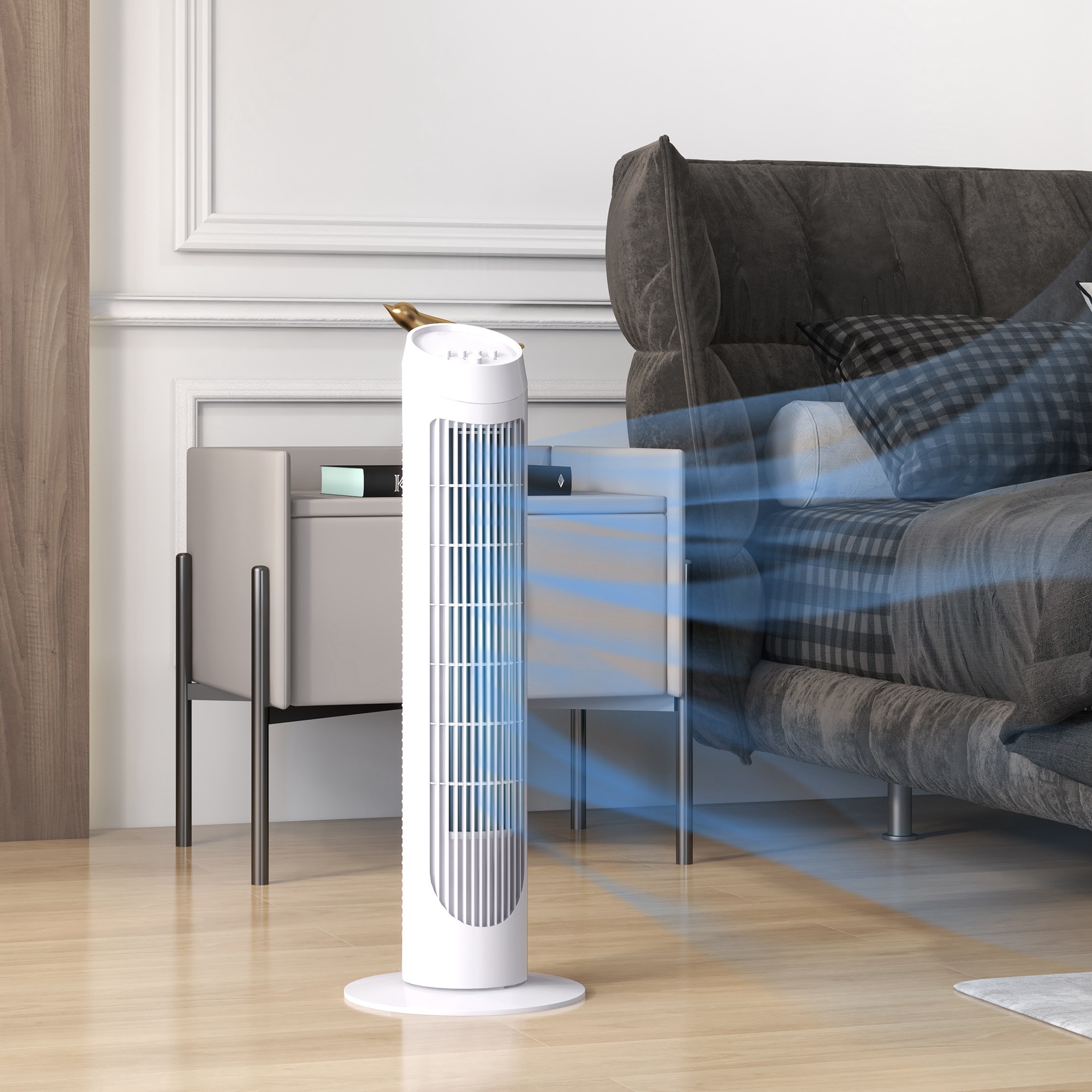 Ventilador de torre oscilante