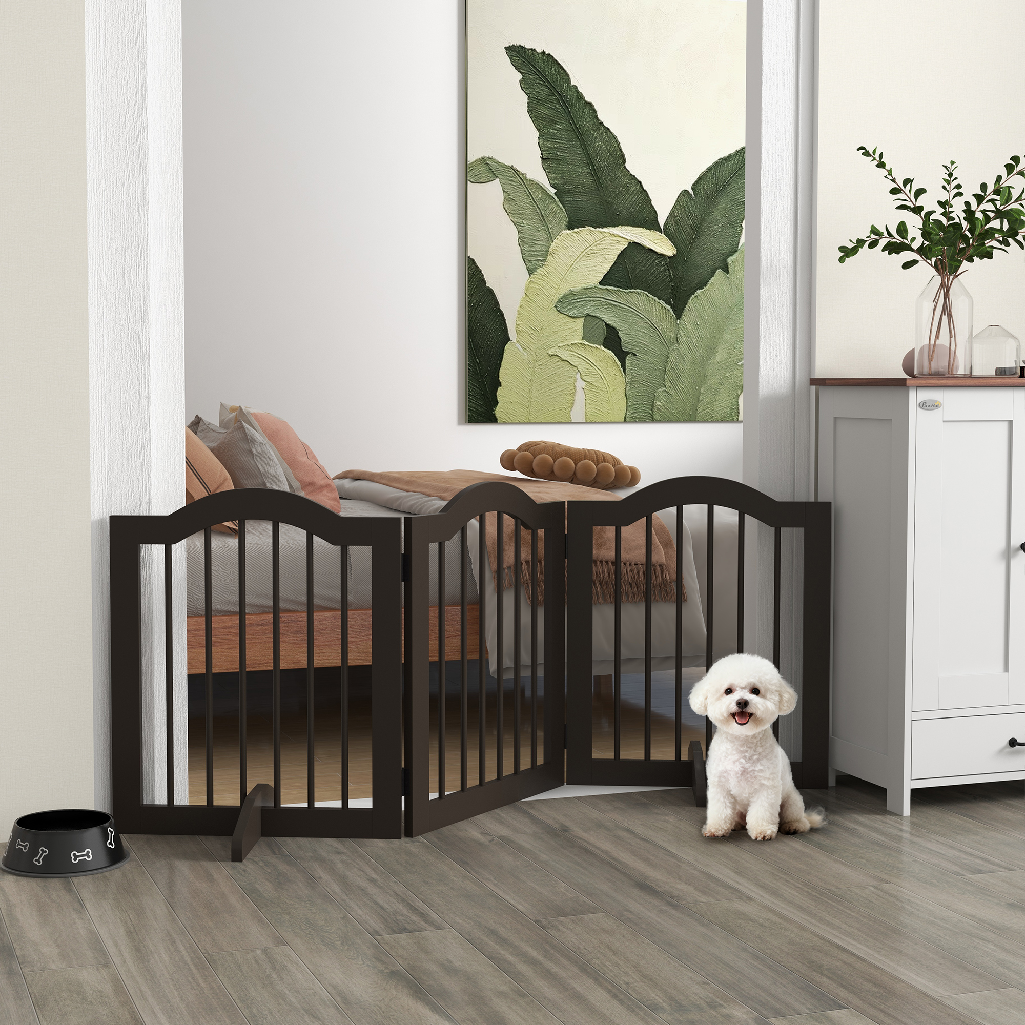 Barrera de seguridad plegable para perros pequeños 3 paneles_voghion.com