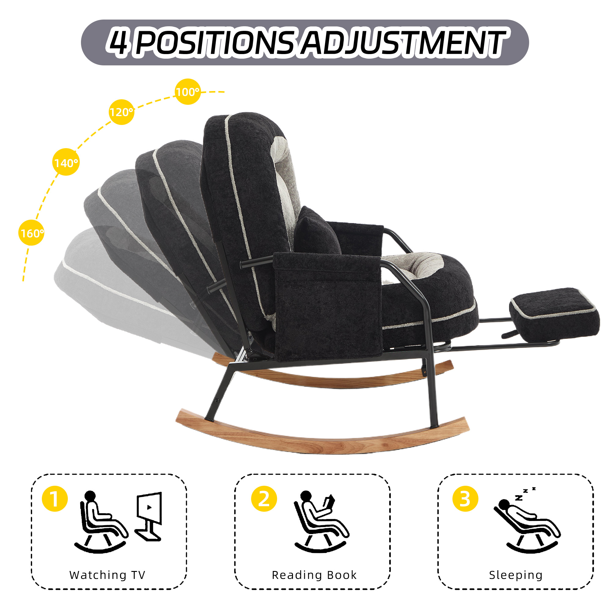 Fauteuil bascule intérieur extérieur