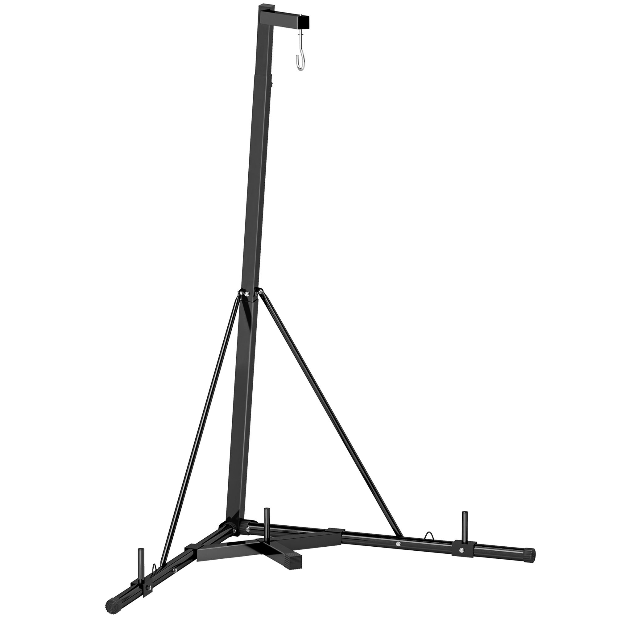 Foldable Punch Bag Stand, Height Adjustable Heavy Bag Stand with Weighted Base, Free Standing for Home Gym, Stand Only