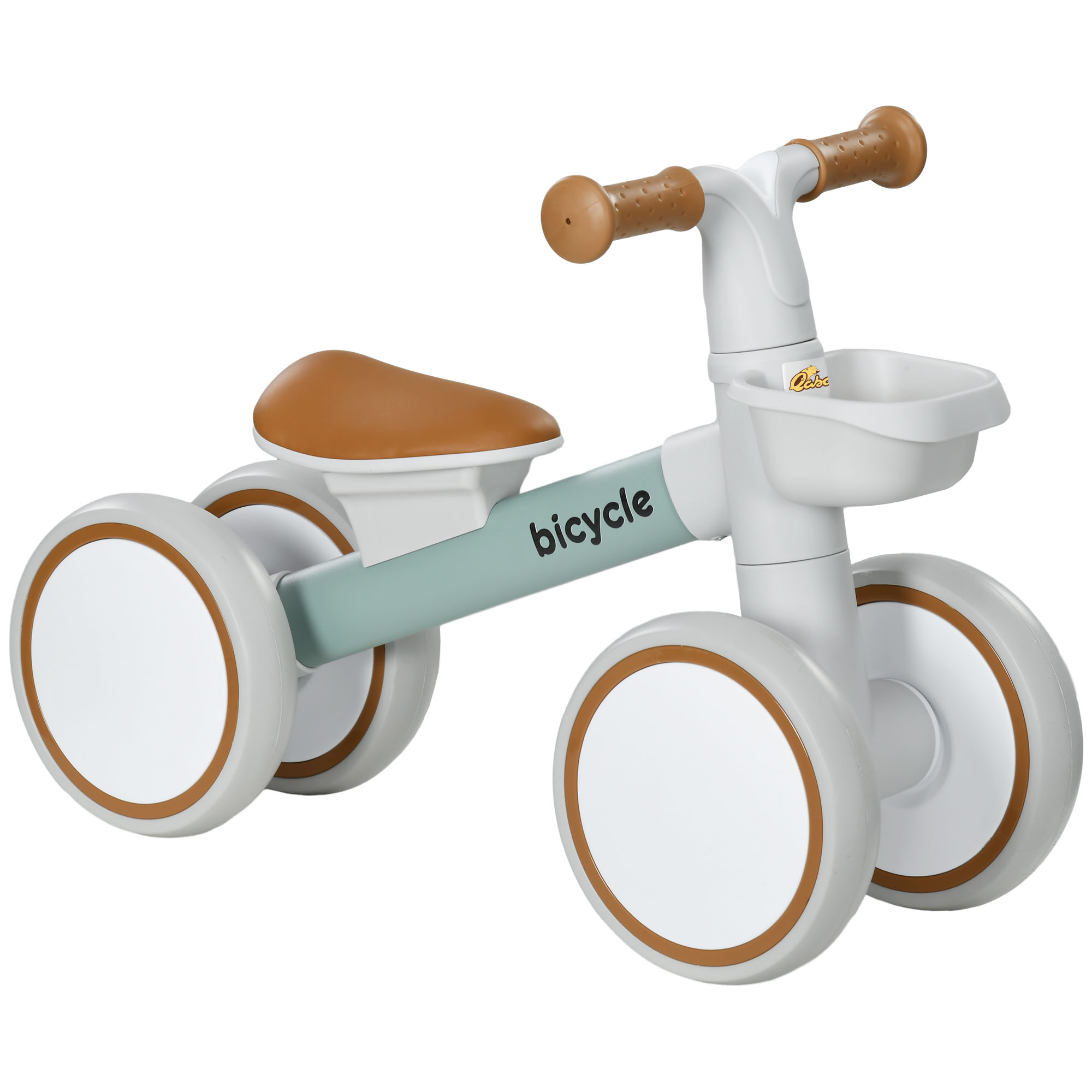 Balance Bike for Toddlers 1-3 Years with Adjustable Seat, Silent Wheels, No Pedal Bike, Green