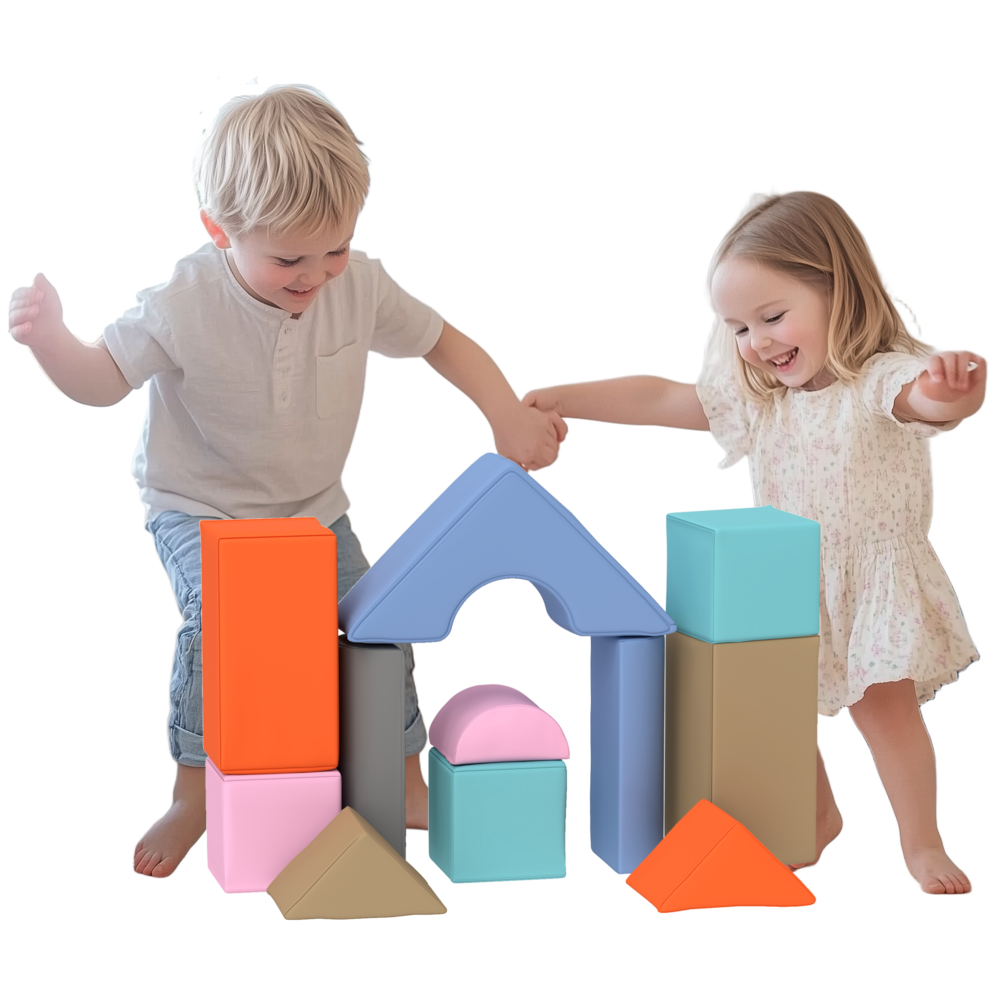 11 Piece Soft Play Set for Toddlers 6-72 Months, Child Development & Color Coordination, Contemporary