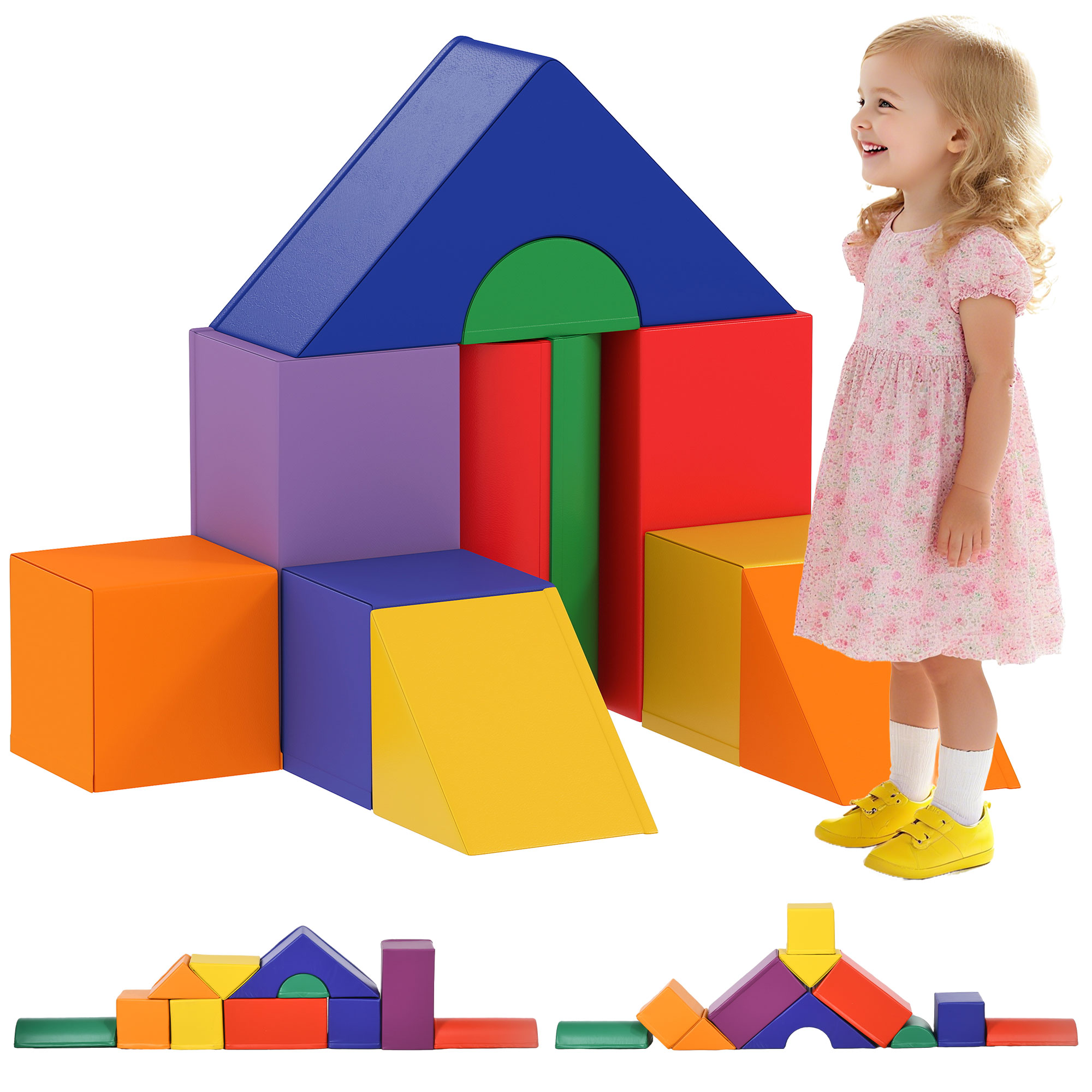 11-Piece Kids Crawl and Climb Activity Play Set for Climbing, Crawling, Sliding, Assorted