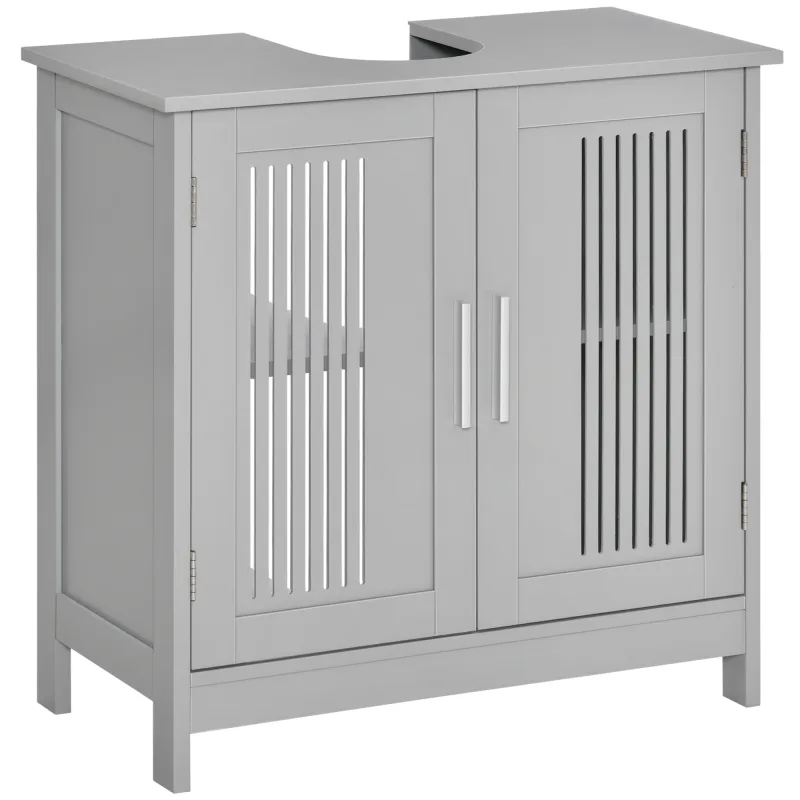 Under Sink Pedestal Storage Bathroom Cabinet, Grey
