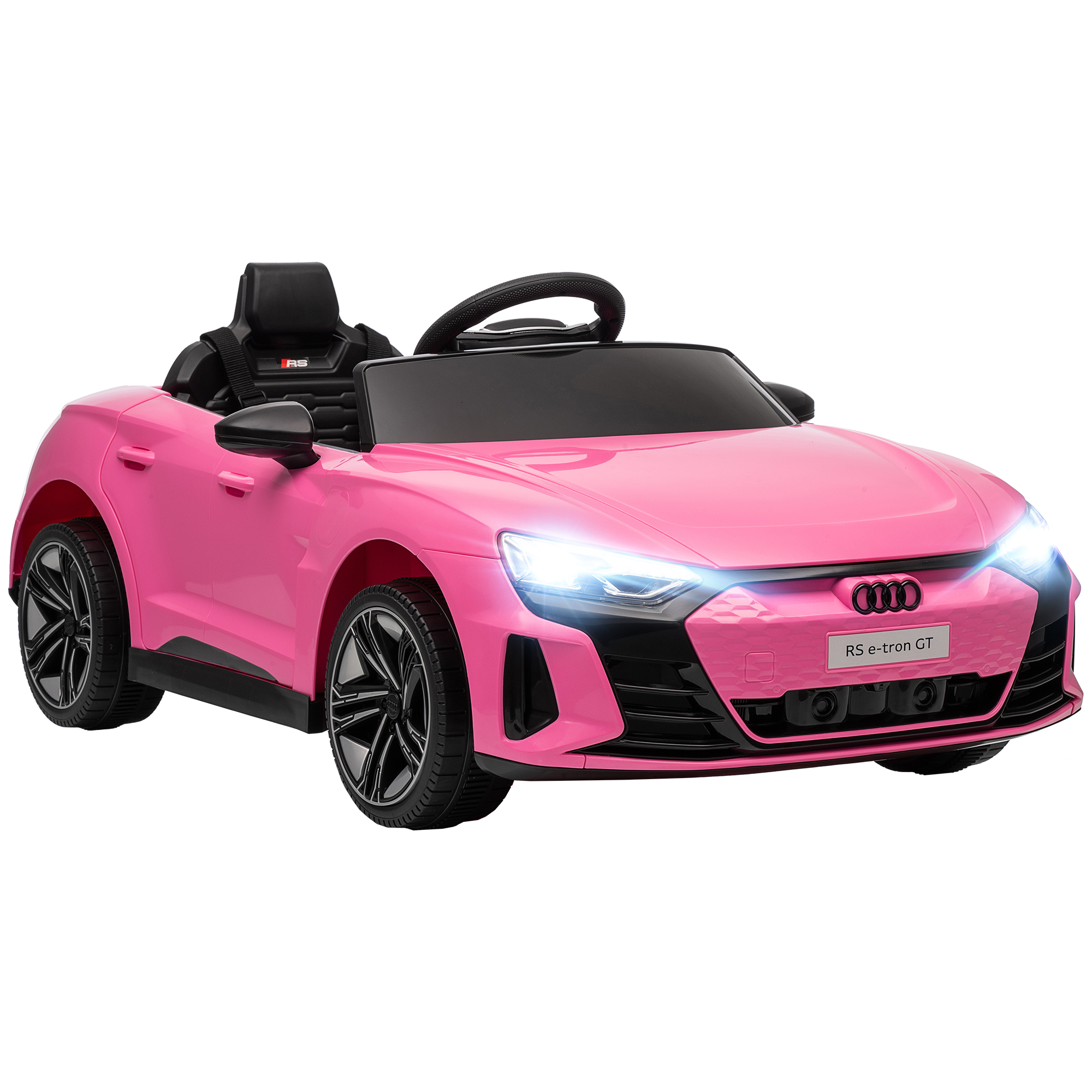 Licensed Audi RS e-tron GT 12V Ride On Car Truck for Kids, Electric Car Ride On Vehicle w/Parent Remote Control, Music, Lights, for Toddlers, Pink
