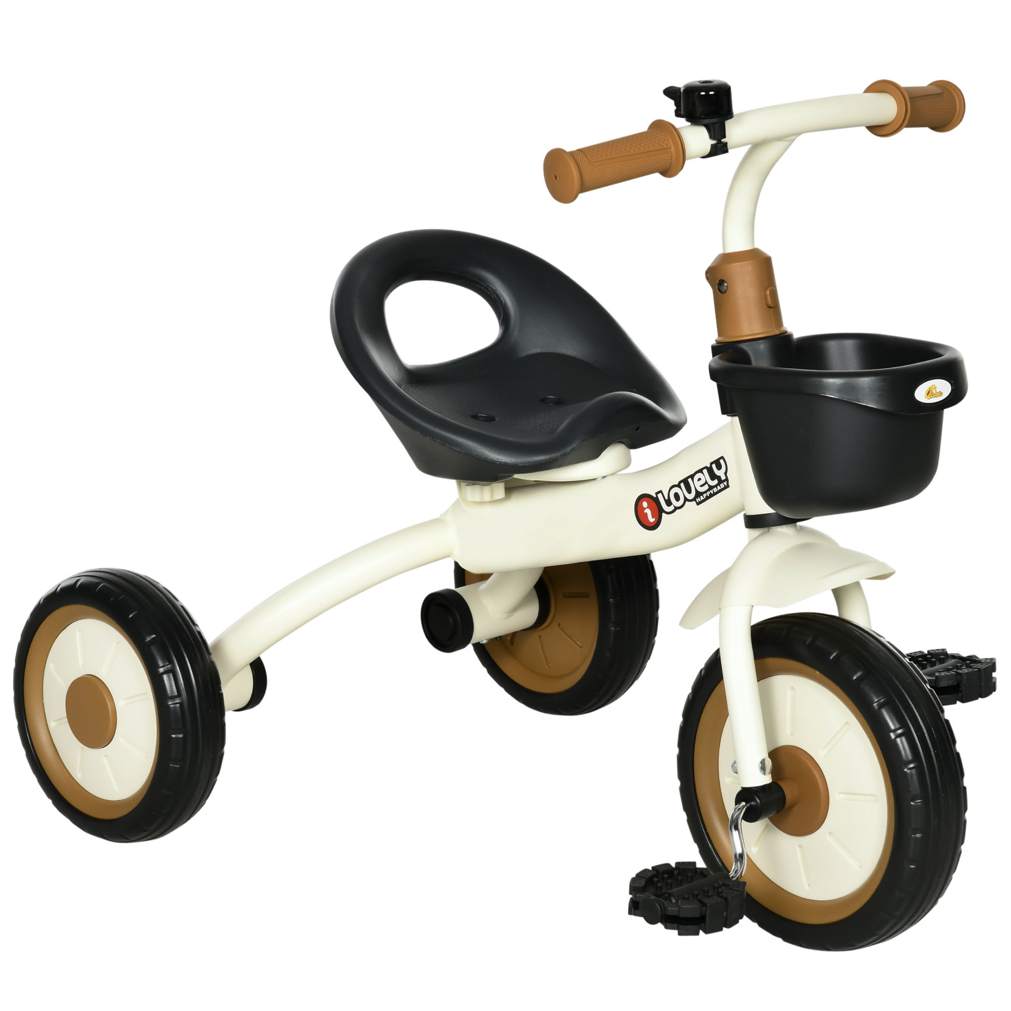 Tricycle for Kids Age 2-5, Toddler Bike for Children, White