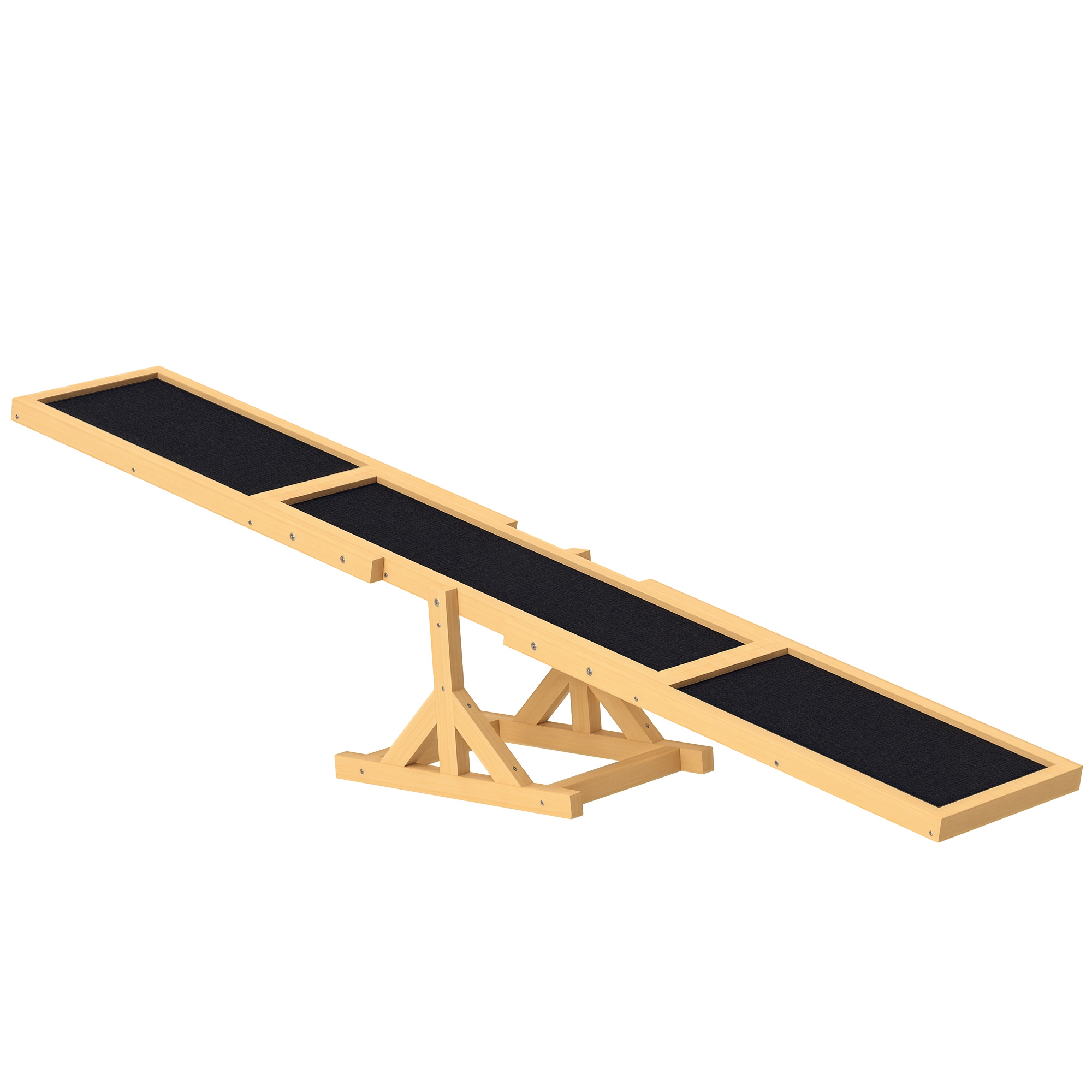 Wooden Dog Agility Seesaw for Training and Exercise, Yellow