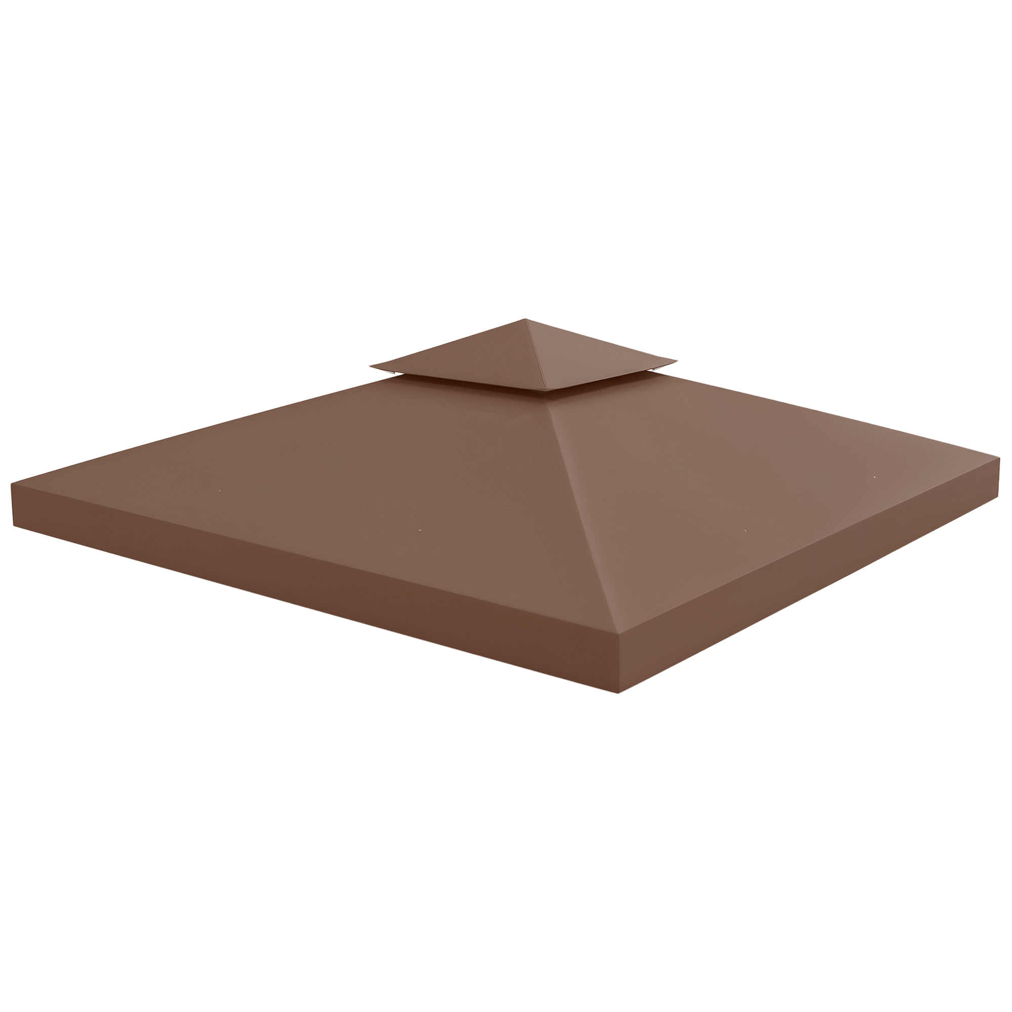 Gazebo Replacement Canopy for Model 01 -0153, 2-Tier Top Cover for 9.8' x 9.8' Gazebo, Coffee (TOP ONLY)