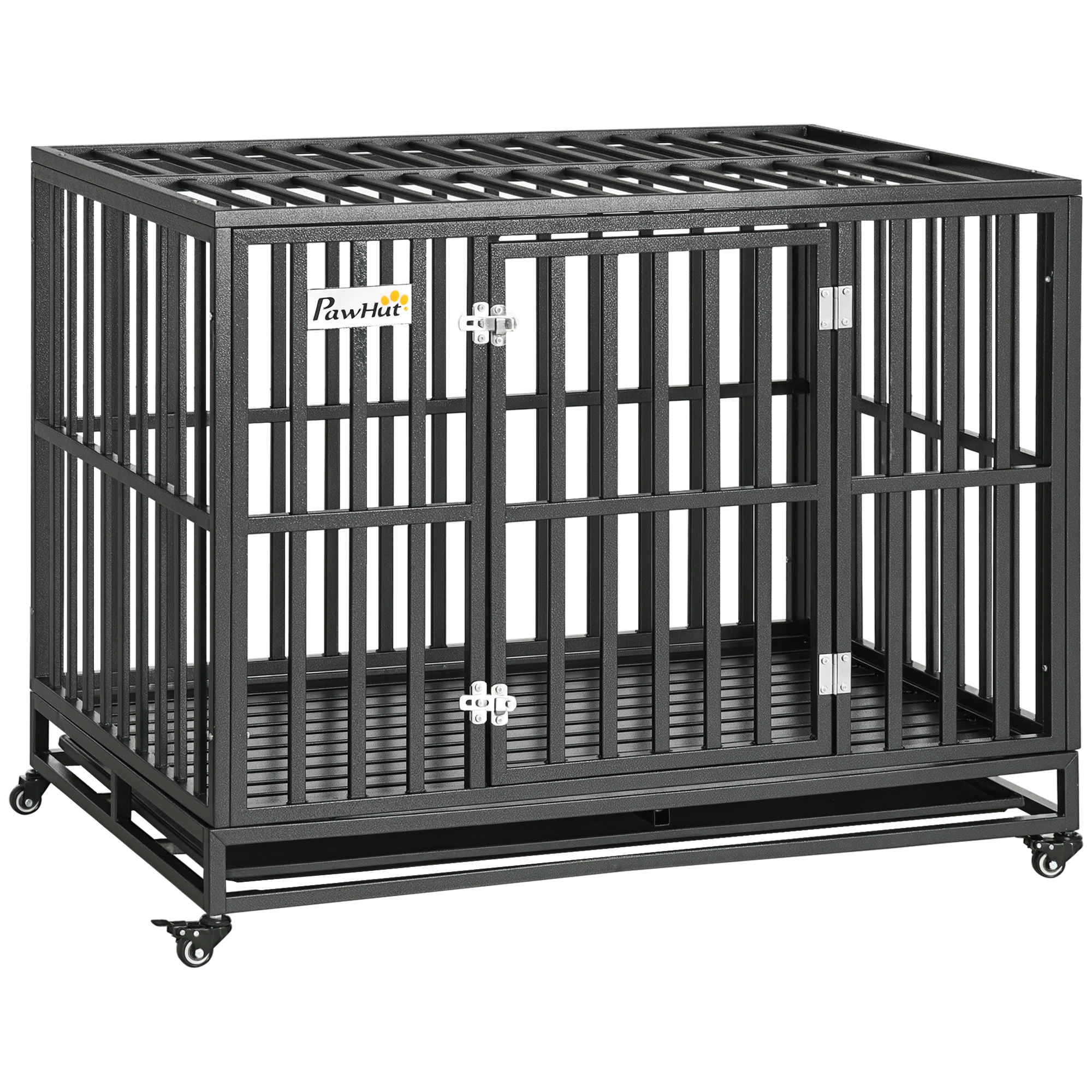  45'' Strong Pet Dog Crate Mobility Cage w/ Playpen Metal & Removeable Tray
