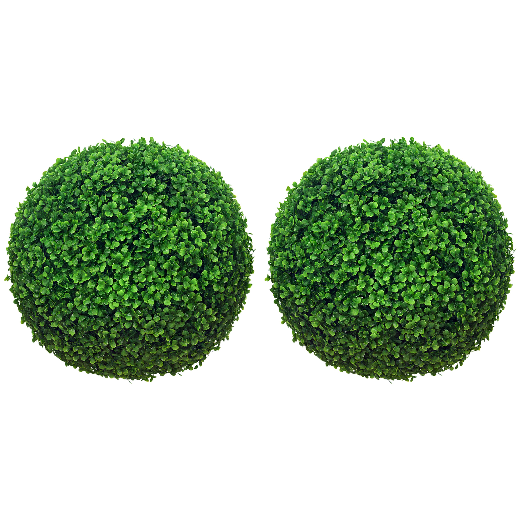 2 Pack Artificial Tree Boxwood Topiary Balls, 15.7 Inch