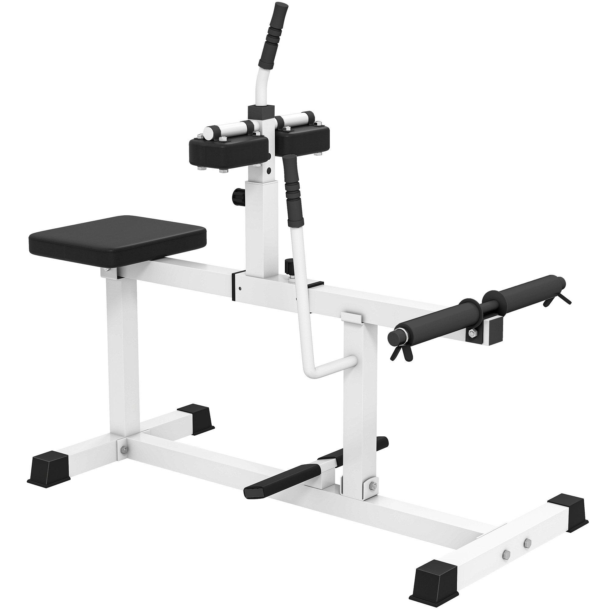 Adjustable Steel Seated Calf Raise Exercise Strength Training Gym Equipment, White