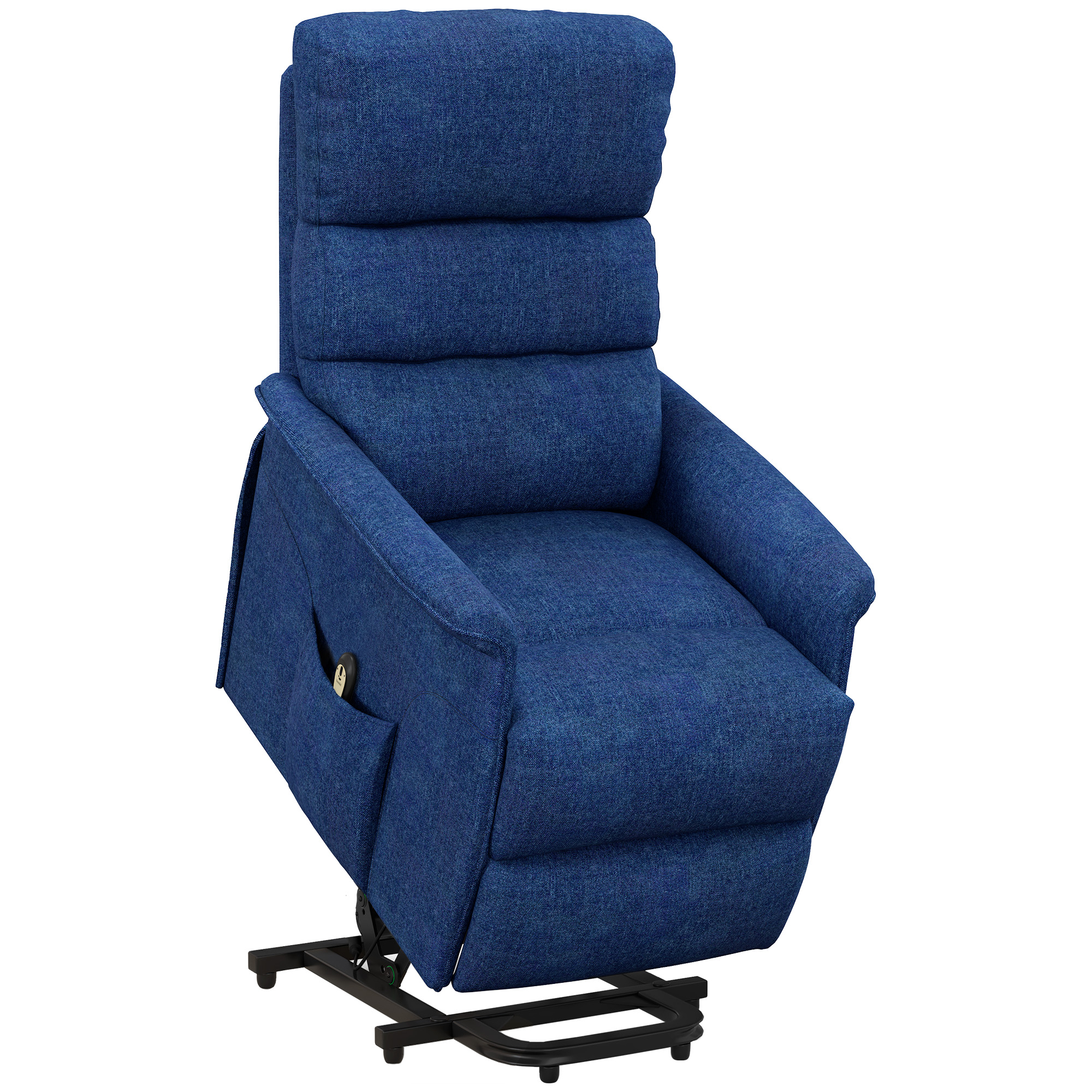 Power Lift Chair for Seniors, Electric Lift Recliner Chair with Remote Control, Side Pockets for Living Room, Dark Blue