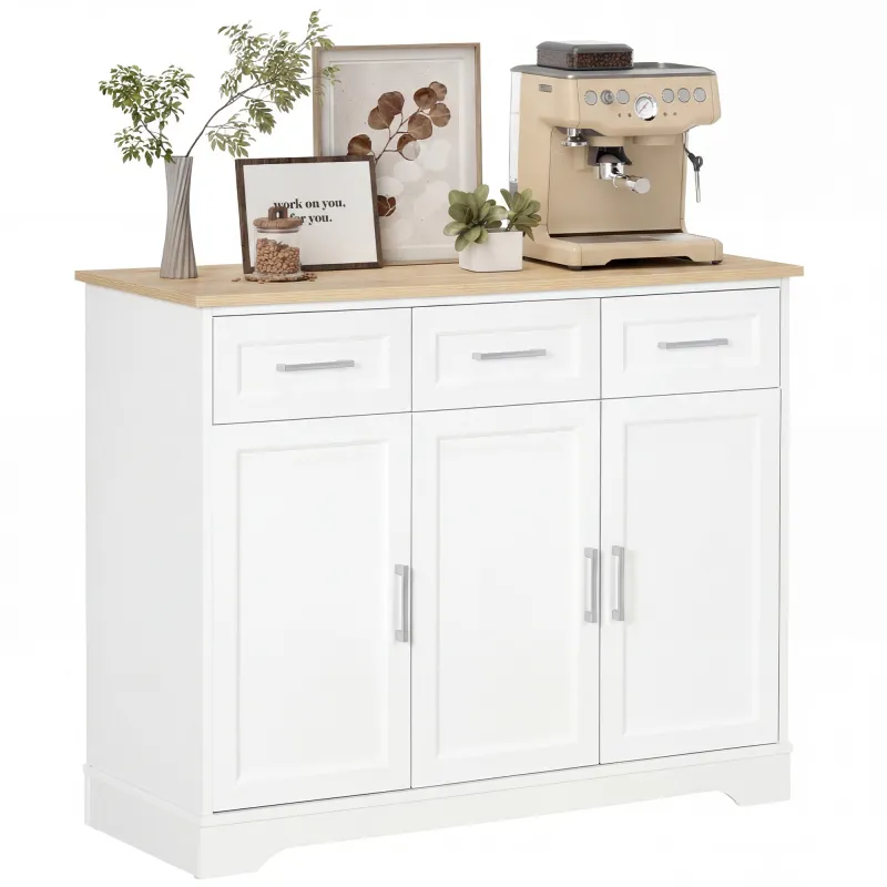 Modern Kitchen Sideboard Buffet Cabinet with Storage, Kitchen Island Dining Room Cabinet Living Room Furniture