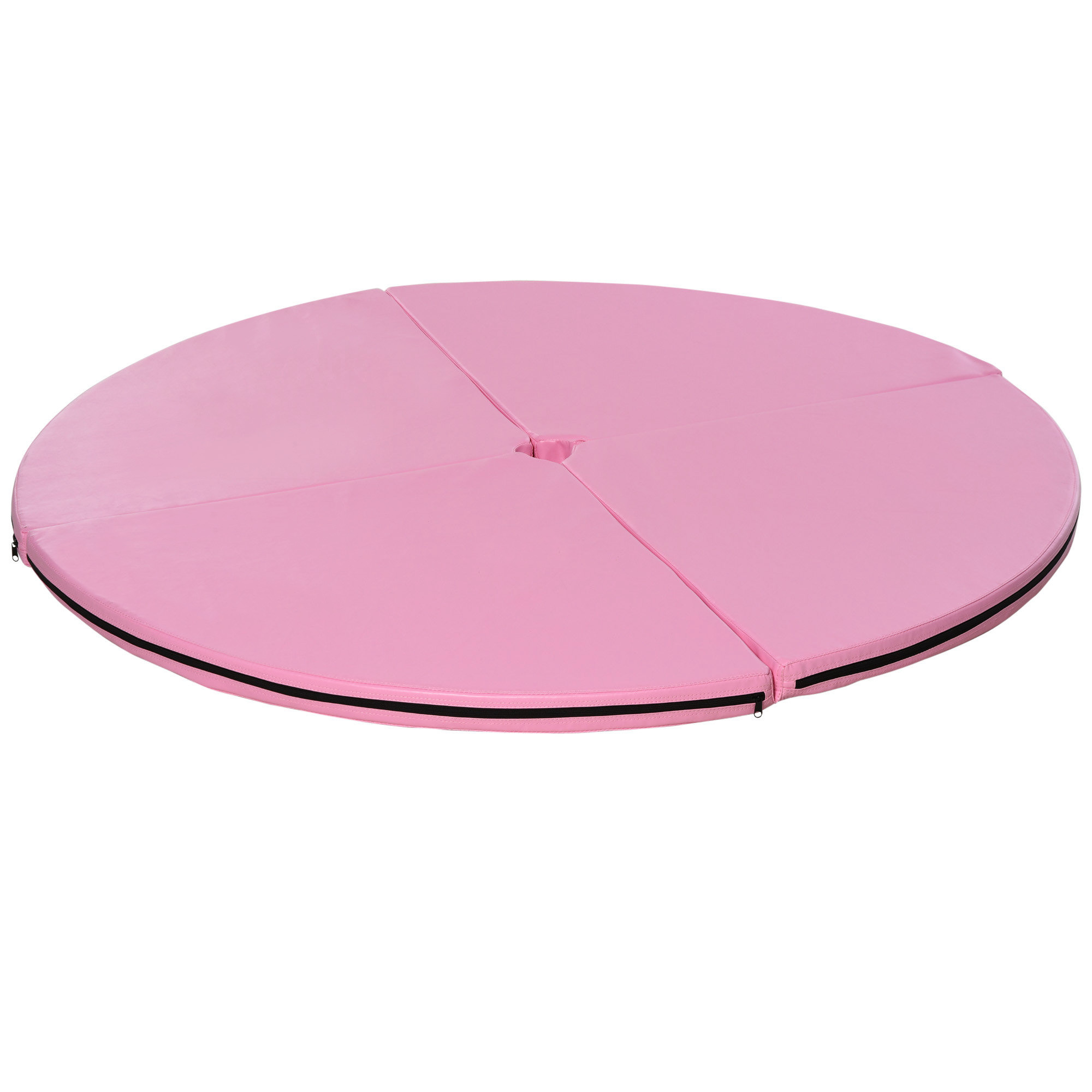 Pole Dance Mat, 2"T x 5'W Folding Pole Crash Mat for Home, Lightweight and Foldable, Pink