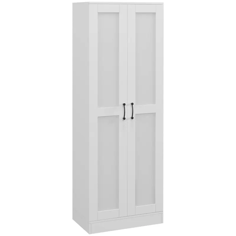 Storage Cabinet w/ Adjustable Shelves, Pantry, White