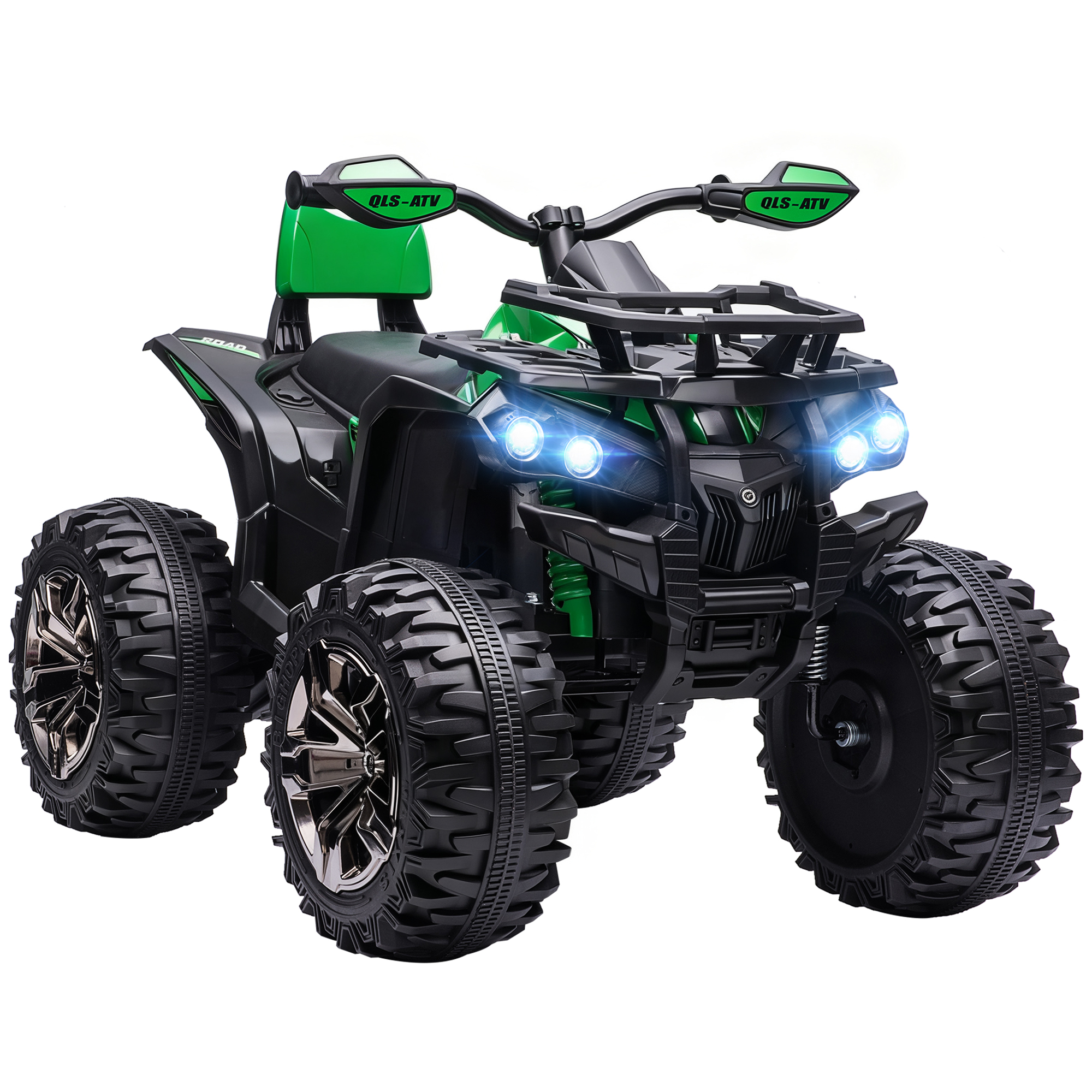 12V 4 Wheeler Kids ATV with Music, Headlights for 37-60 Months Boys and Girls, Green
