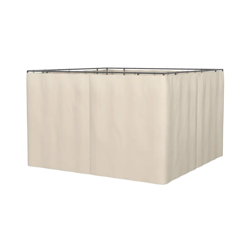 9.84' x 11.8' Gazebo Sidewall Set with Hooks/C-Rings, Beige