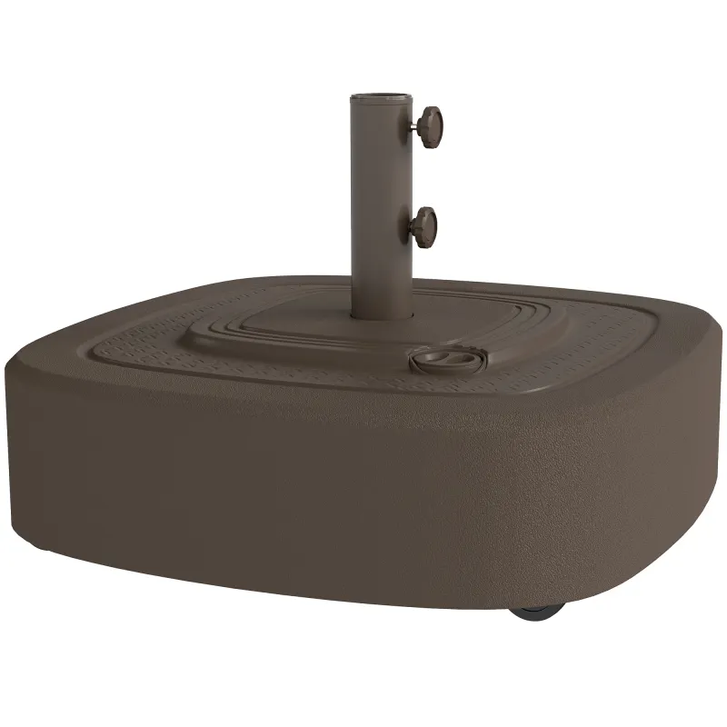 Patio Umbrella Base Outdoor Umbrella Stand with Wheels for 1.5"/1.9" Umbrella Poles