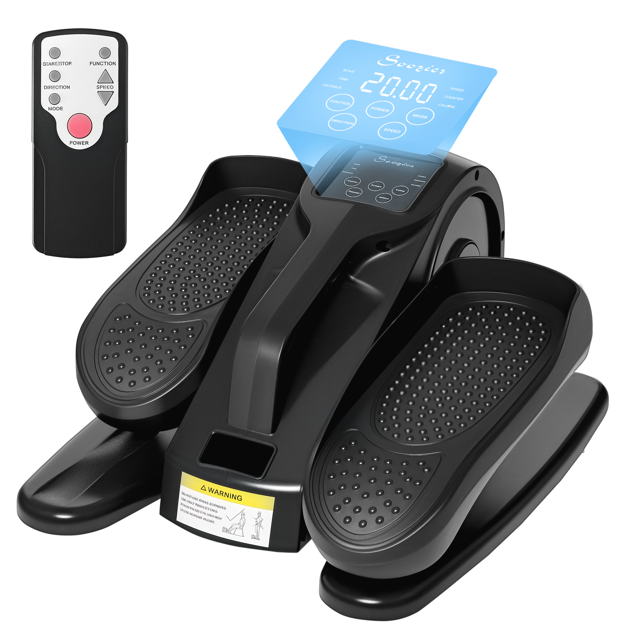 Soozier Foot Pedal Exerciser Mini Rehabilitation Bike w/ Adjustable Speed, LCD Display