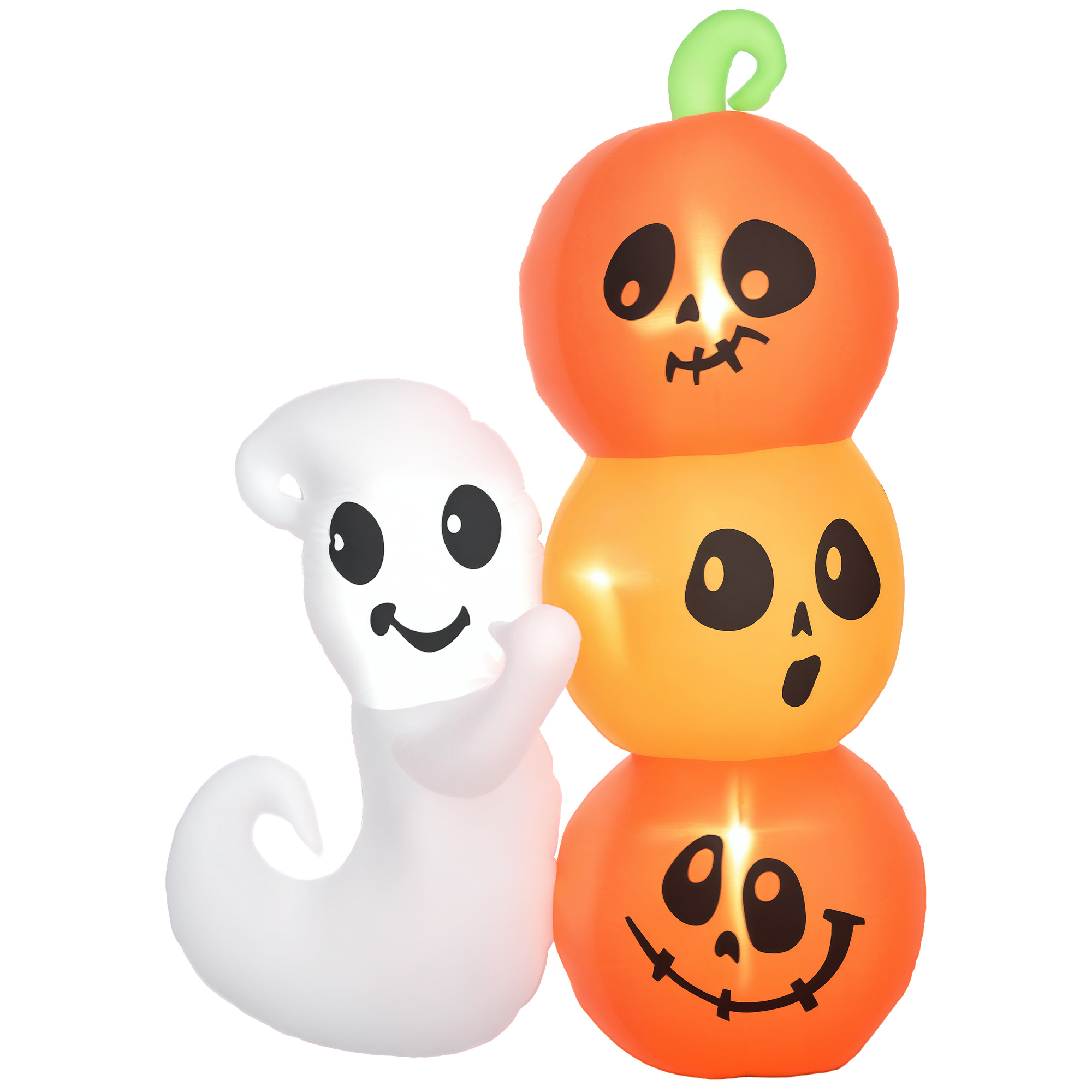 5ft Inflatable Halloween Ghost and Pumpkin, Blow Up LED  Display for Garden Indoor Outdoor