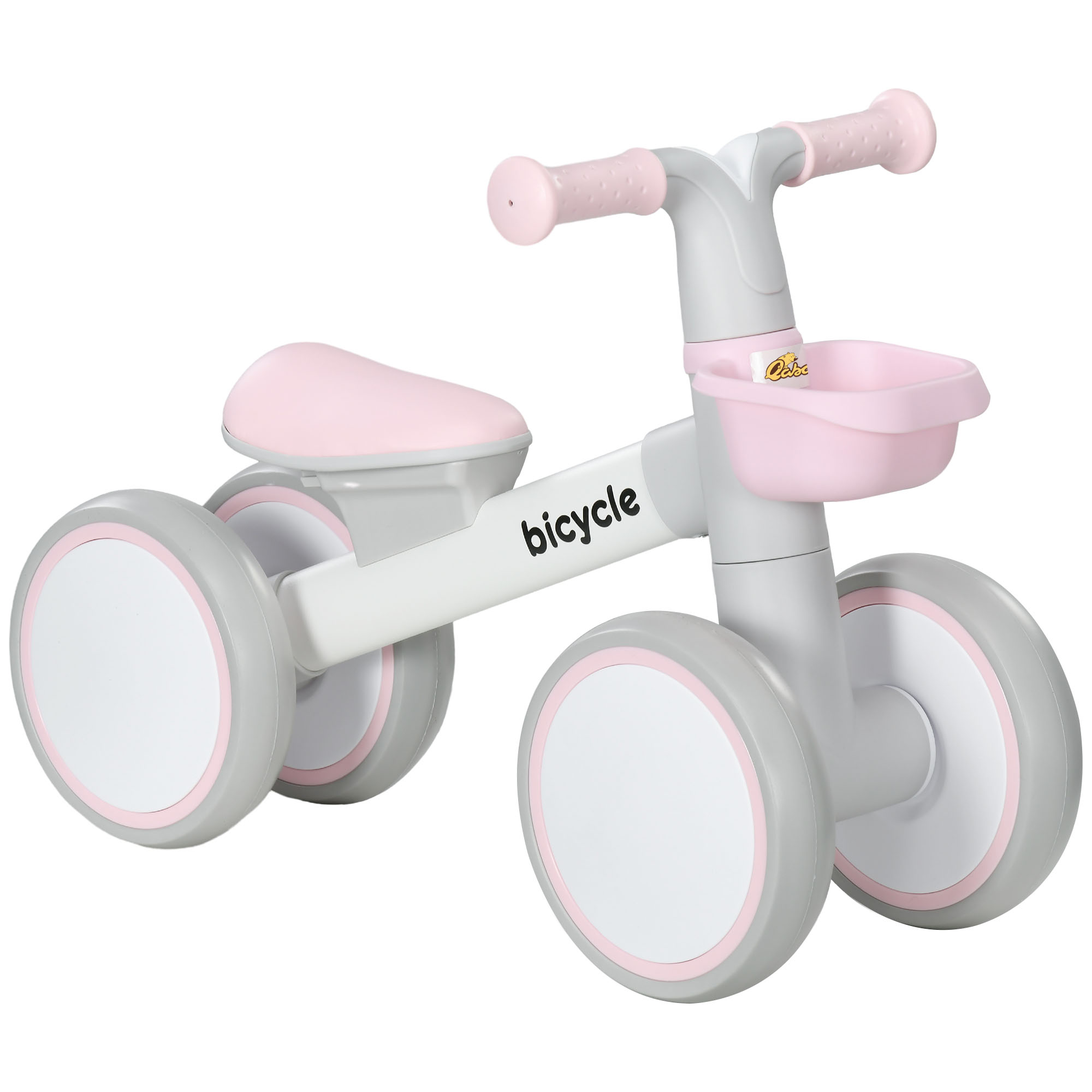 Balance Bike for Toddlers 1-3 Years with Adjustable Seat, Silent Wheels, No Pedal Bike, Pink