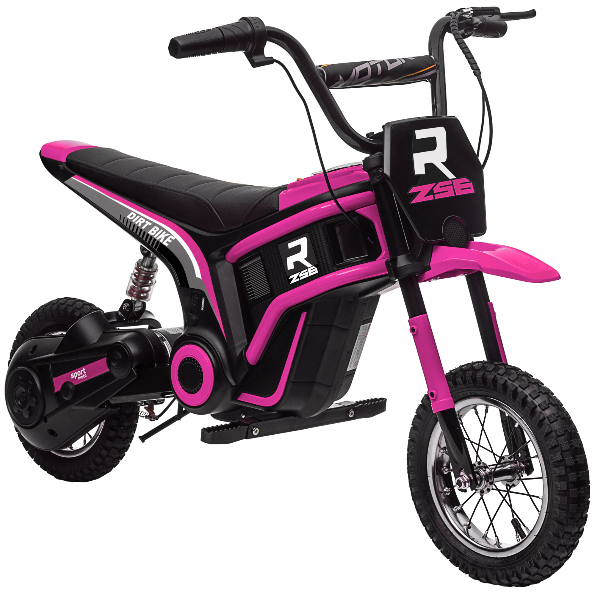 24V 350W Electric Dirt Bike Up to 15 MPH w/ Twist Grip Throttle, Pink