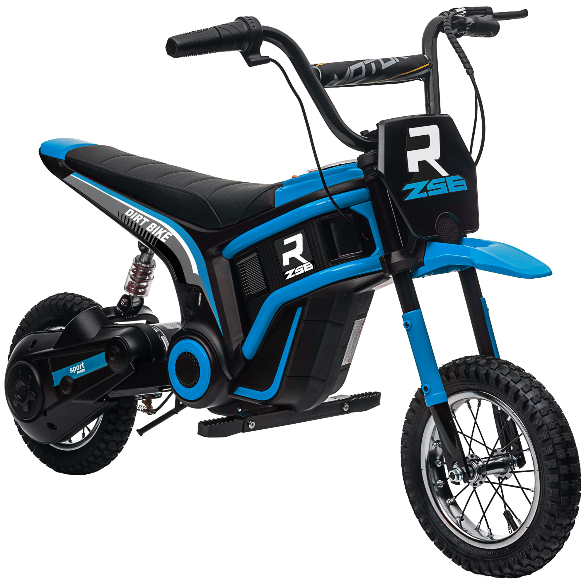 24V 350W Electric Dirt Bike Up to 15 MPH w/ Twist Grip Throttle, Blue