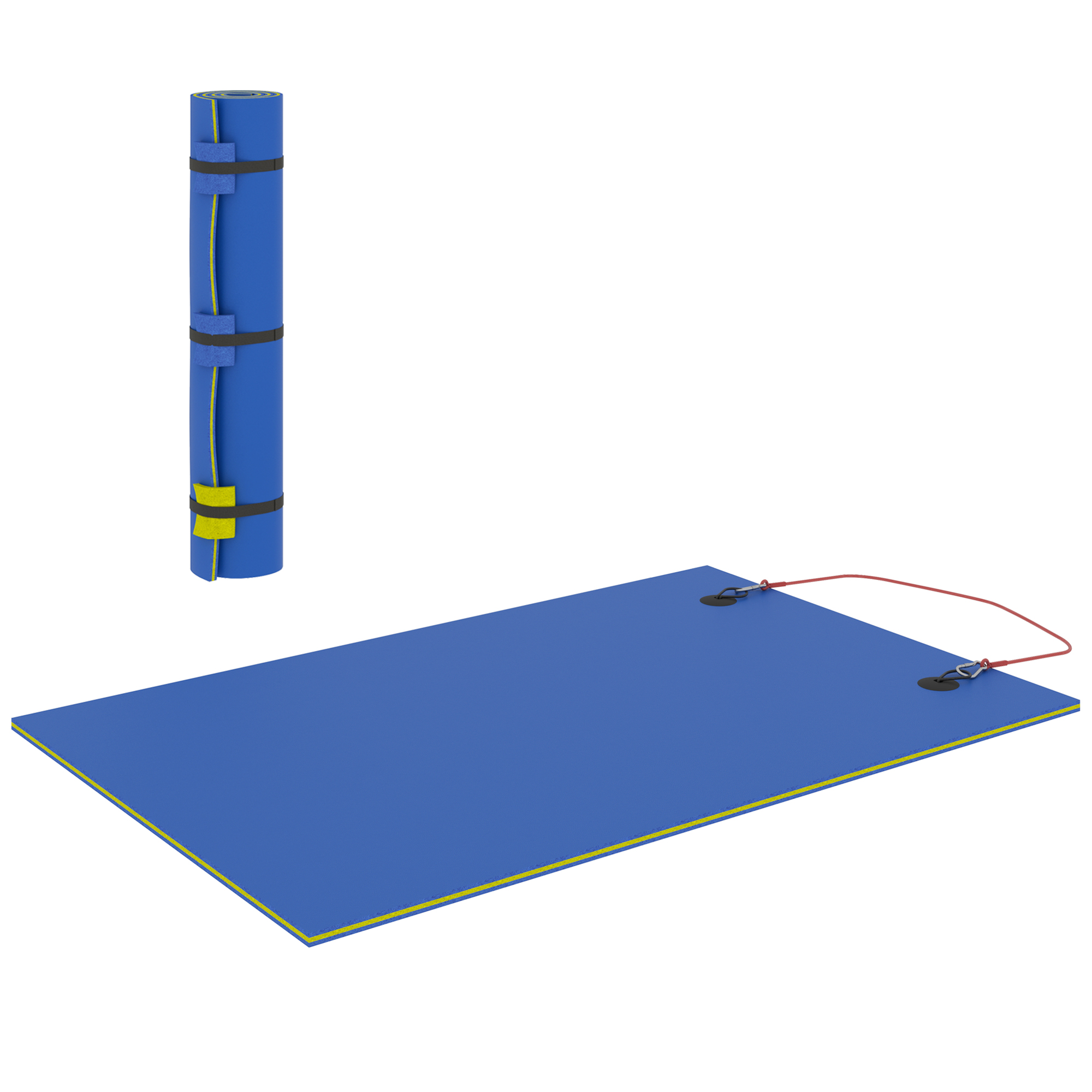 9' x 6' Lily Pad Water Mat for 2 Adults, Floating Water Pad for Lake, Pool, Ocean, Beach, and Boating, Blue