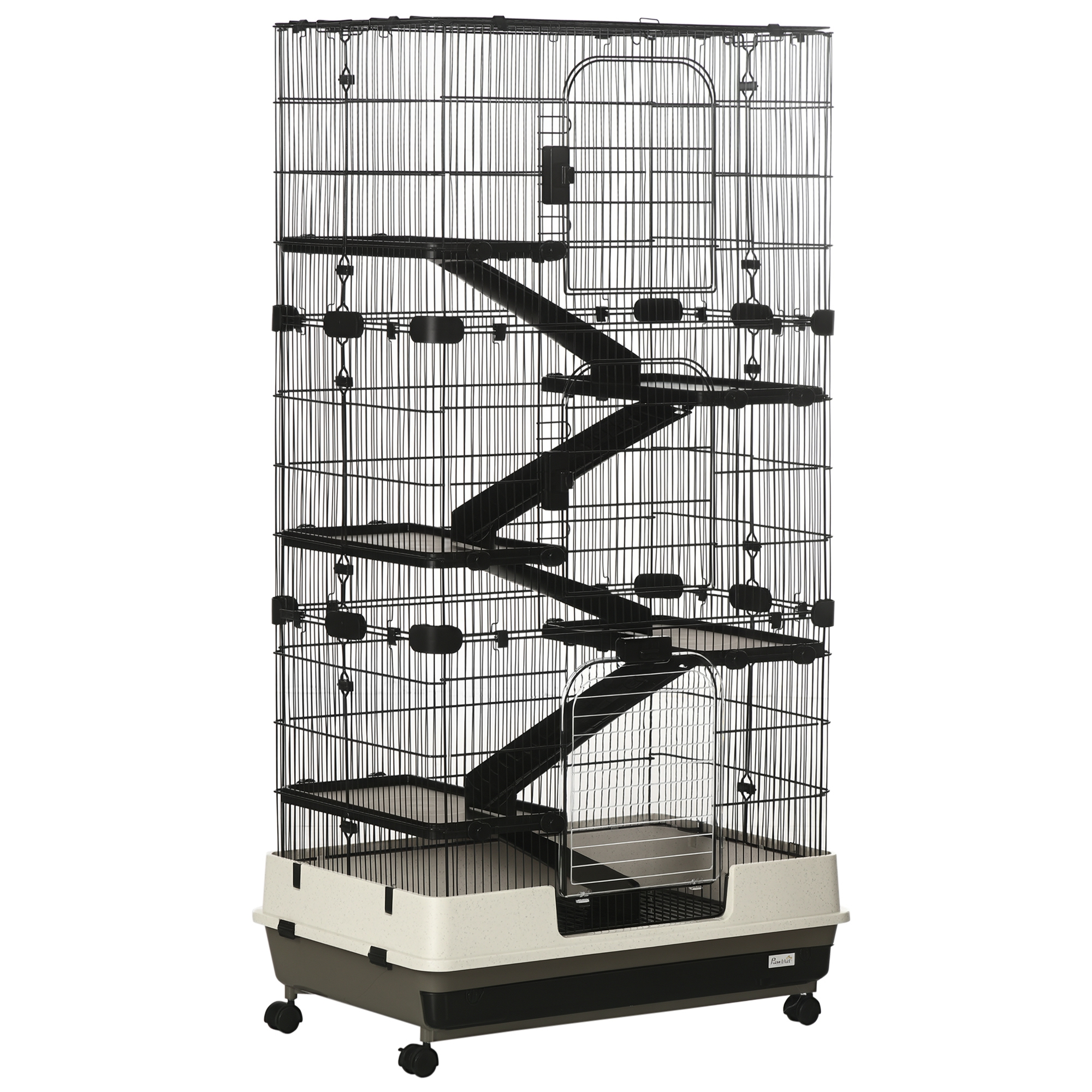 6-tier Platform Rolling Small Animal Rabbit Cage for Hamsters, Chinchillas & Gerbils with a Large Living Space
