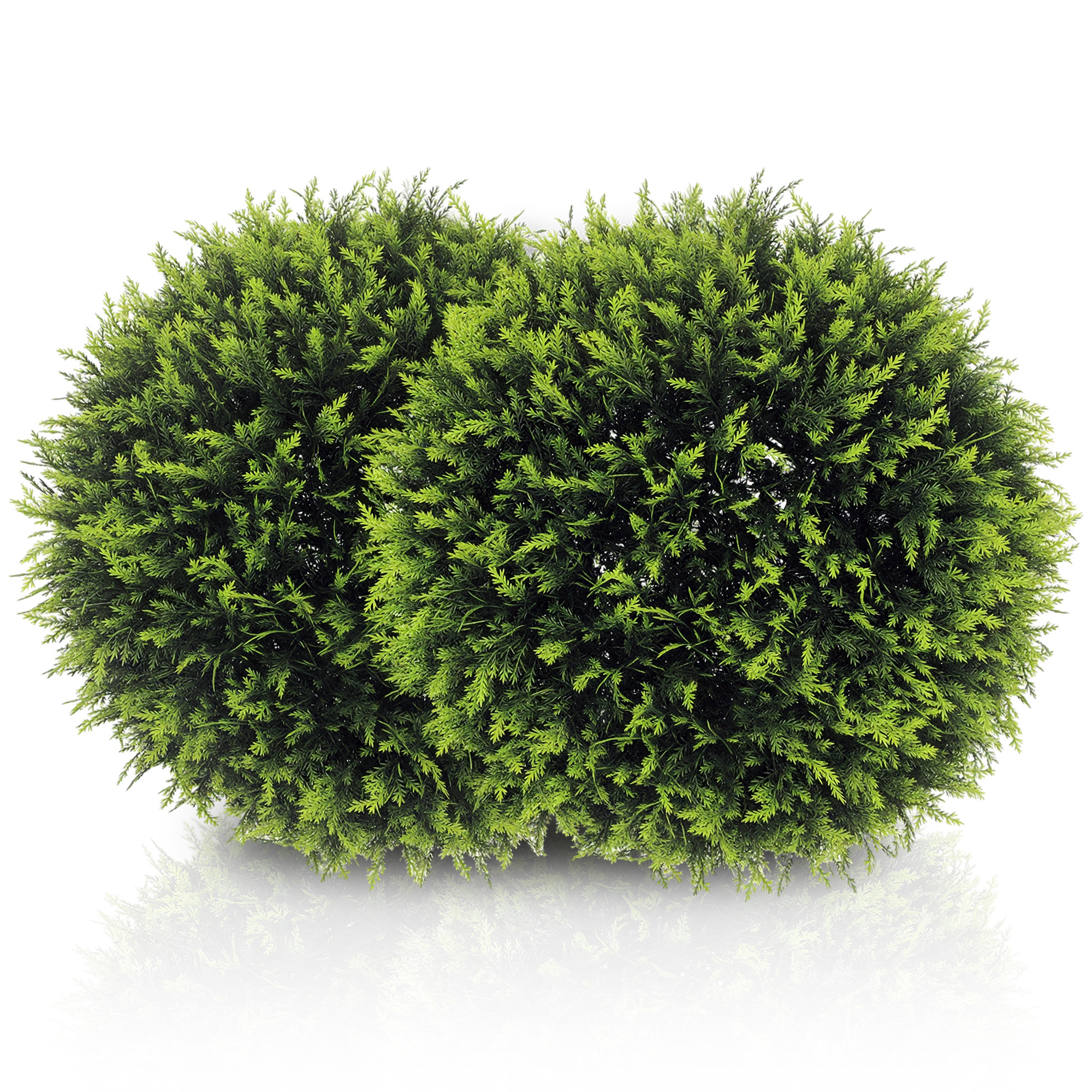 2 Pack Artificial Plant Cedar Topiary Balls, 17.7 Inch