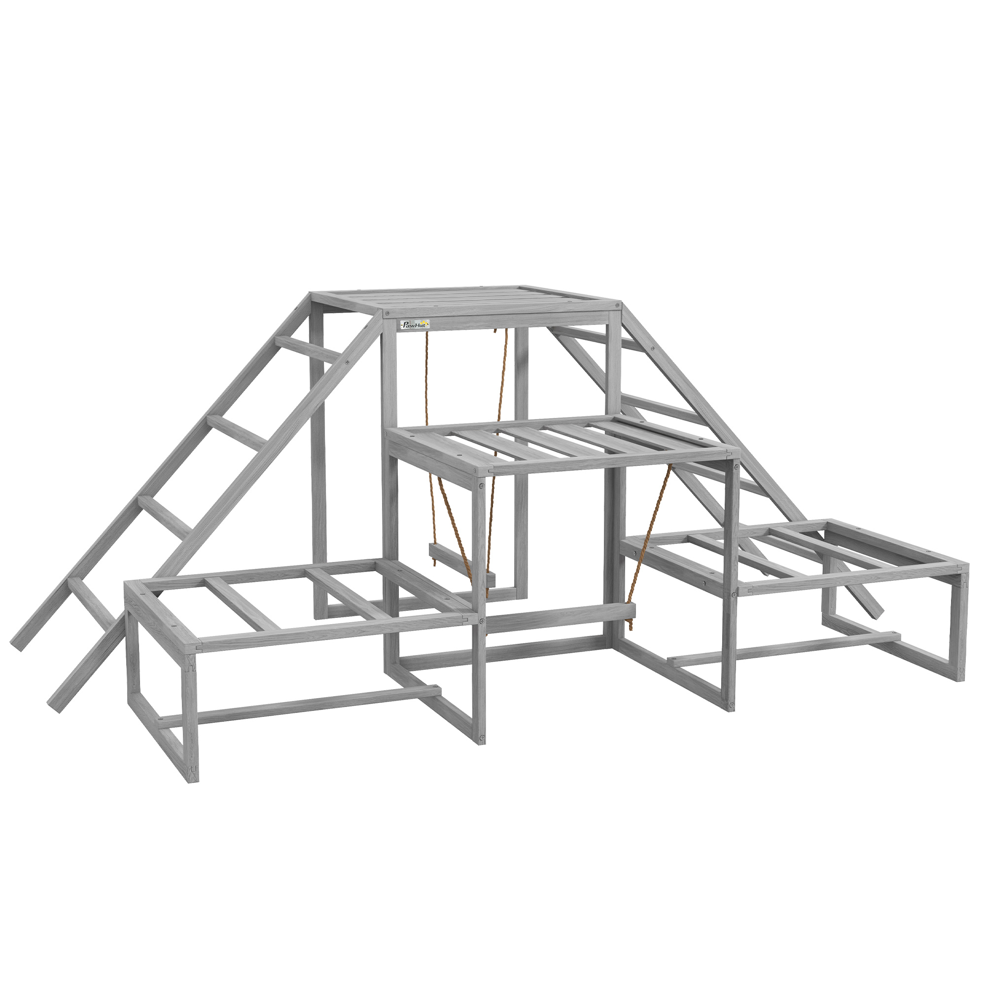 Chicken Roost Toys for Chickens Hens, Coop Accessories with Wood Stand, Ladder Platforms, for 10-15 Chickens