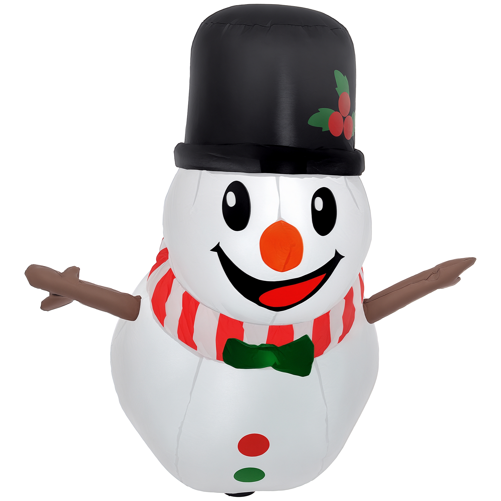 3.4' Inflatable Hanging Snowman w/ LED Lights, Blow-Up Outdoor Christmas Display for Party