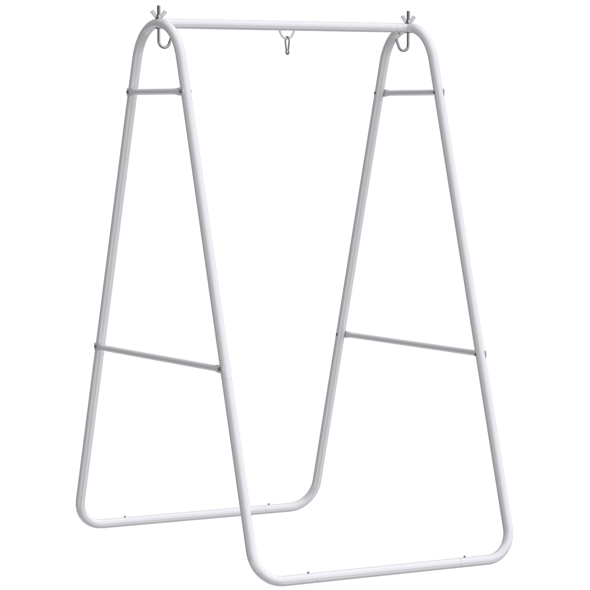Hammock Chair Stand Only Heavy Duty Solid Steel A-Frame for Hanging Hammock, Egg Chair, Max Load 330 LBS, White