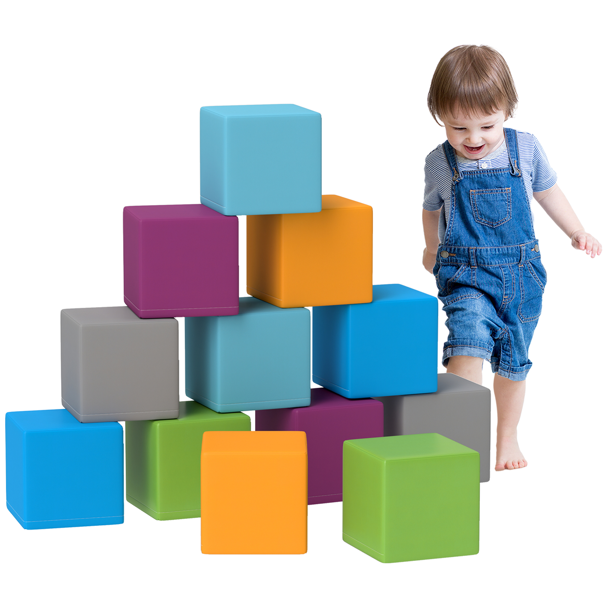 12 Piece Soft Play Blocks Soft Foam Toy for Toddler, Contemporary