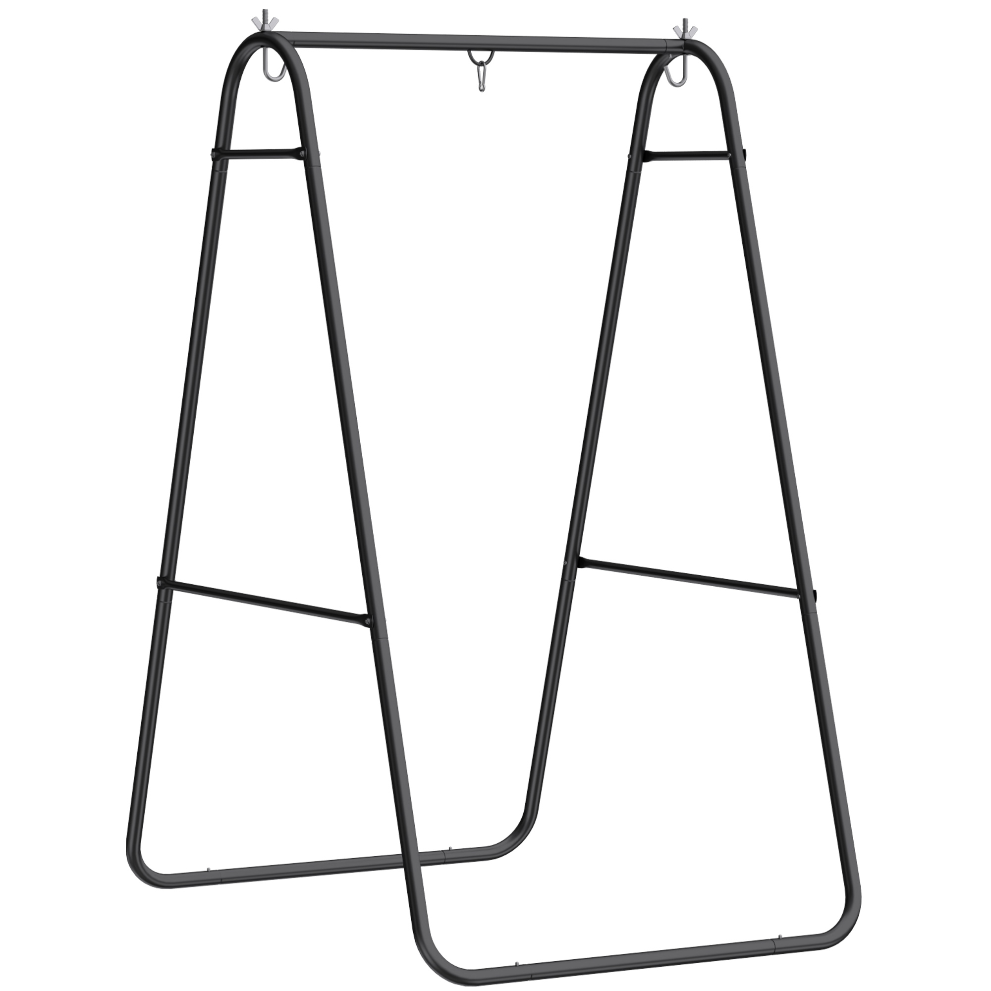Hammock Chair Stand Only Heavy Duty Solid Steel A-Frame for Hanging Hammock, Egg Chair, Max Load 330 LBS, Black