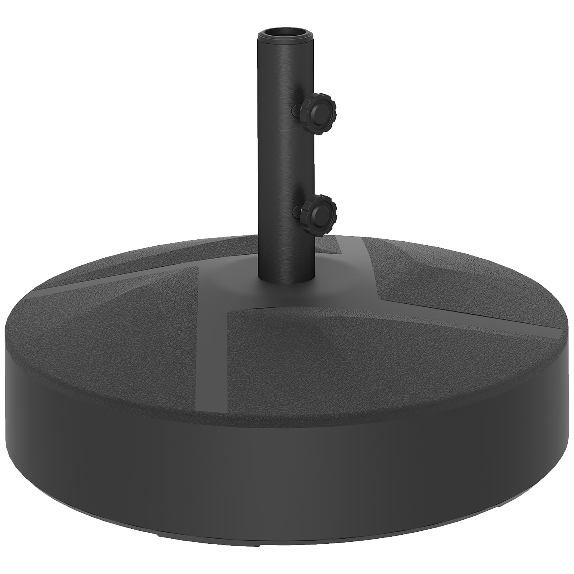 Patio Umbrella Base Holder, Heavy Duty Outdoor Umbrella Stand Base, Filled Up to 66lbs with Stand or 55lbs with Water for Garden, Poolside, Black