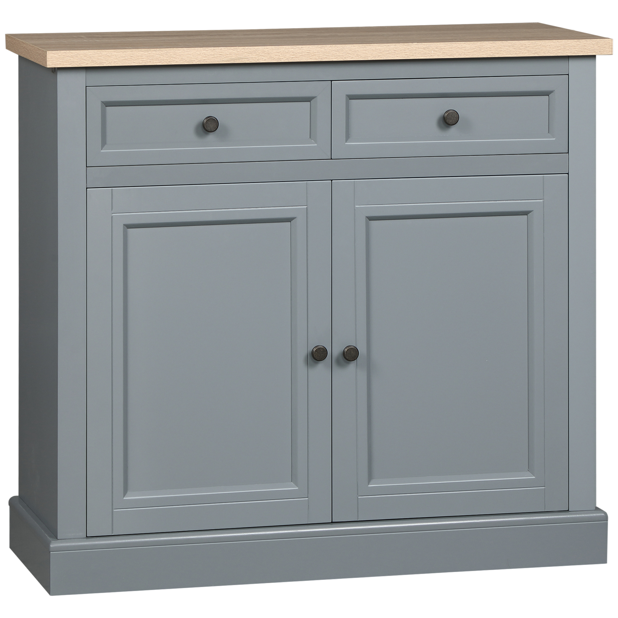 Sideboard Buffet Cabinet, Coffee Bar Cabinet with 2 Drawers and Double Door Cupboard for Kitchen, Living Room, Entryway, Dark Gray