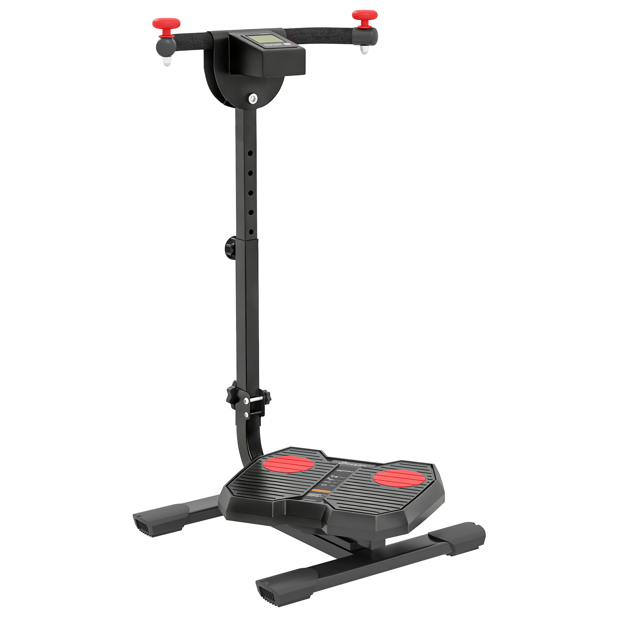 Foldable Ab Twister Board for Waist Trimming with LCD Display, Ab Workout Equipment for Women and Men, Red