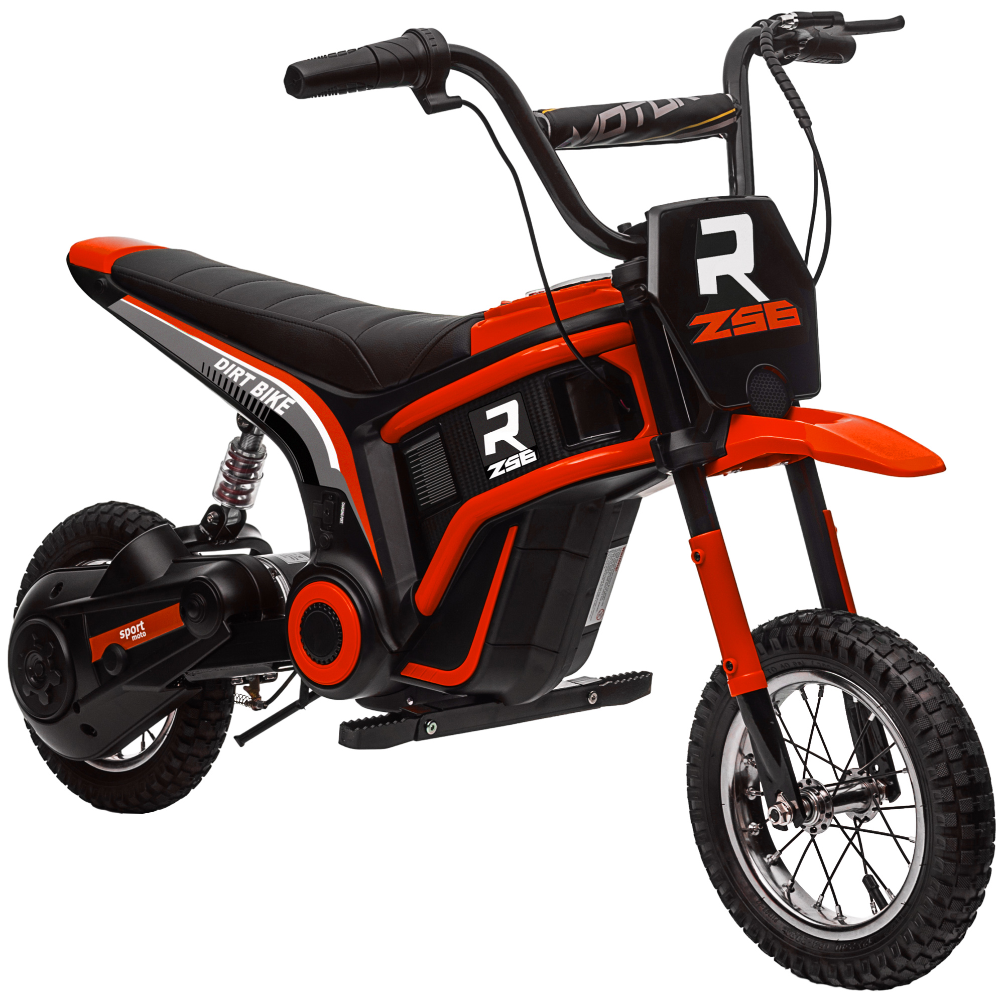 24V 350W Electric Dirt Bike Up to 15 MPH w/ Twist Grip Throttle, Red