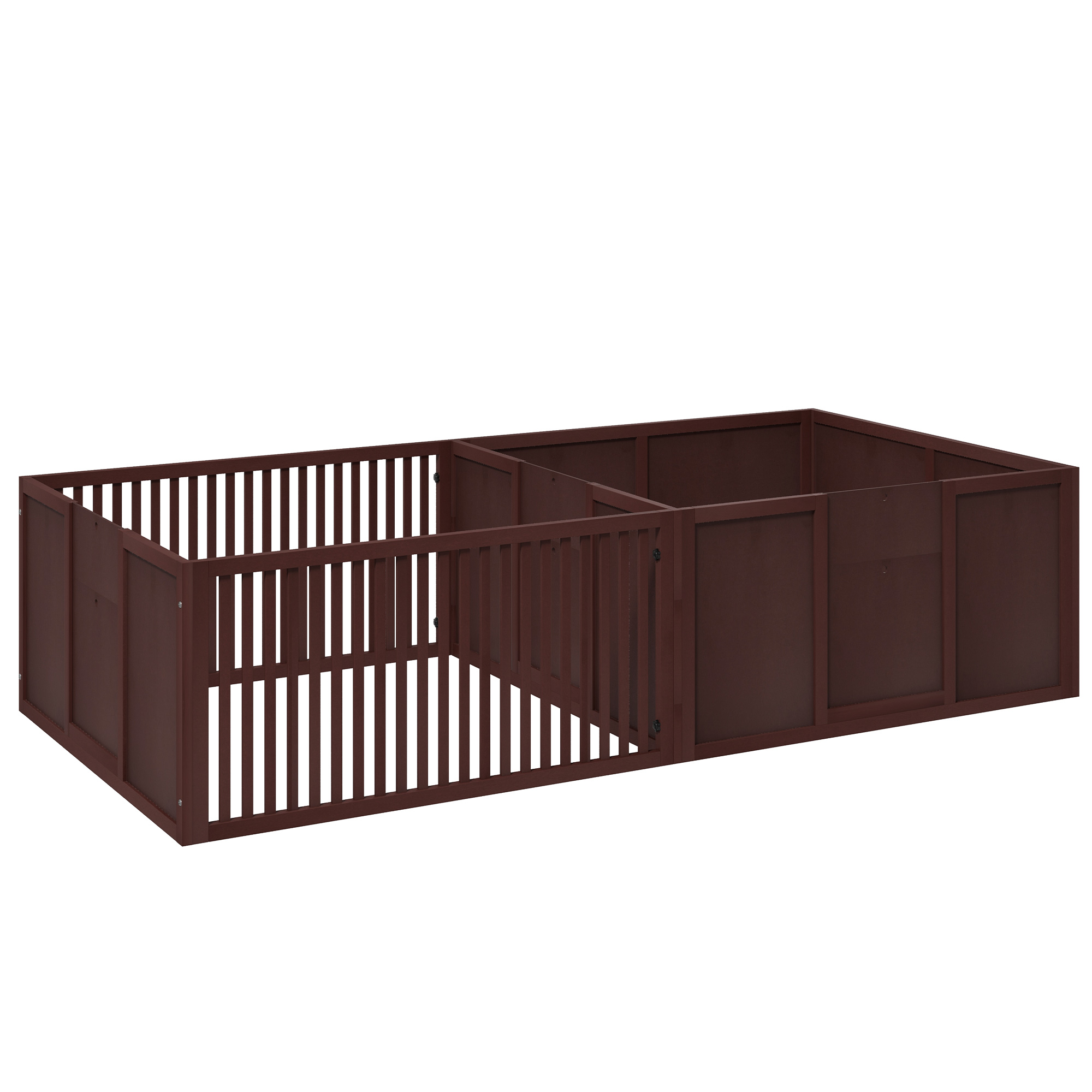  Whelping Box for Dogs Built for Mother's Comfort, Dog Whelping Pen with Removable Doors, Puppy Playpen for Indoors, Newborn Puppy Supplies & Essentials, 81" x 39" x 20", Coffee