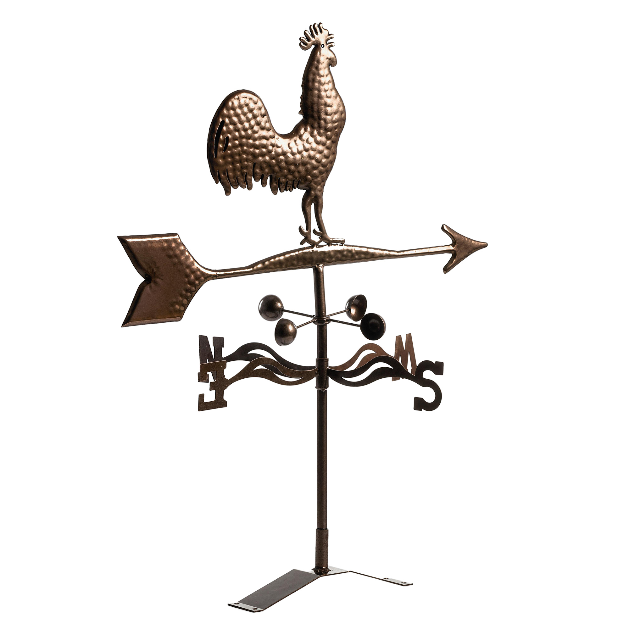 Metal Rooster Weathervane, Roof Mount Wind Direction Indicator, Outdoor Weather Vanes