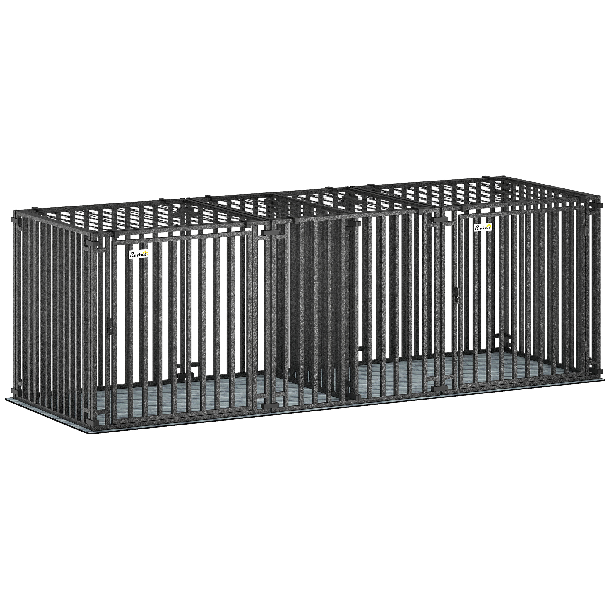 83"L Heavy Duty Dog Crate, Extra Large Dog Kennel with Divider and Mat for Large Breeds, Modular Puppy Playpen