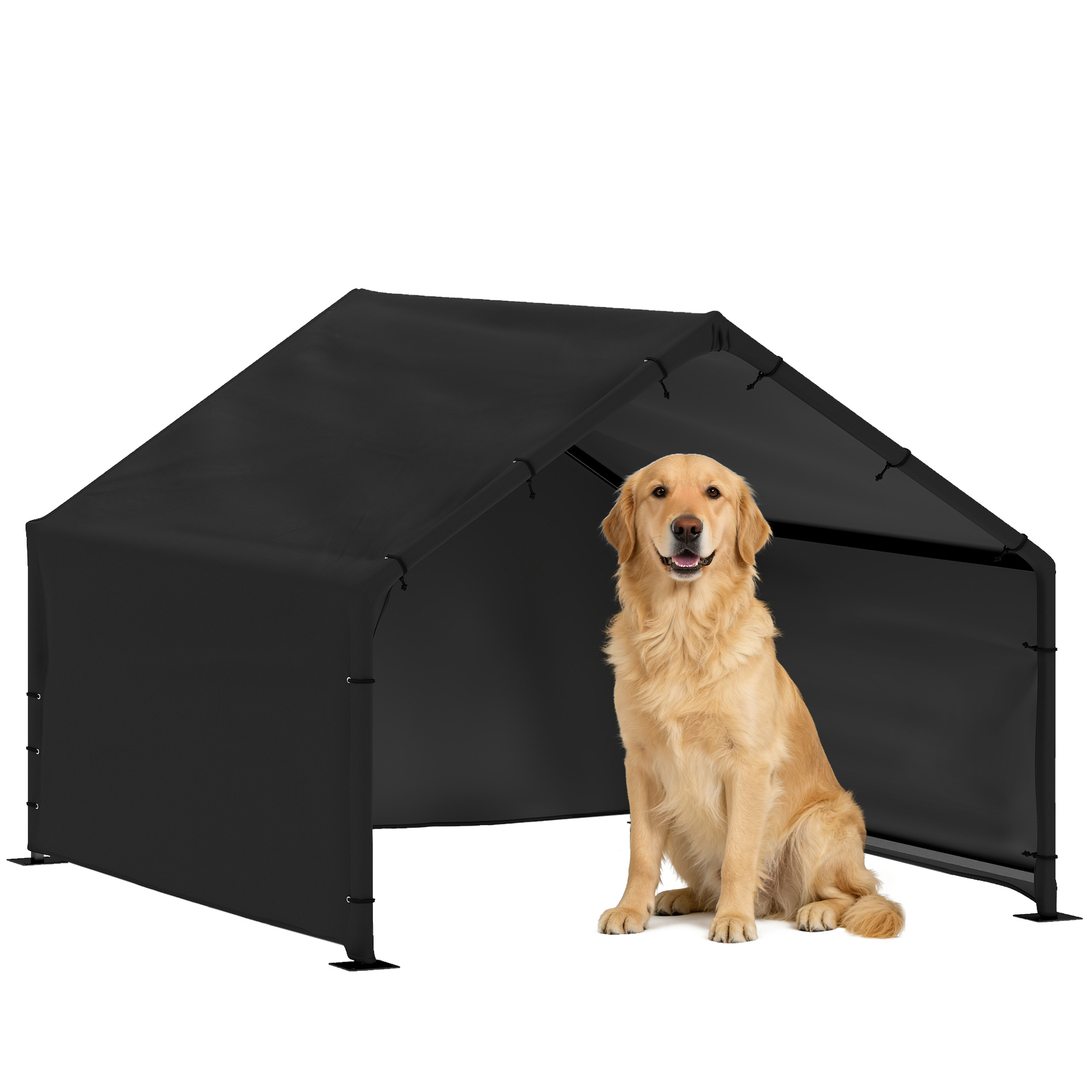 Dog Shade Shelter Outdoor, Dog House Outside with Canopy, Pet Tent for Small Medium Large Breeds