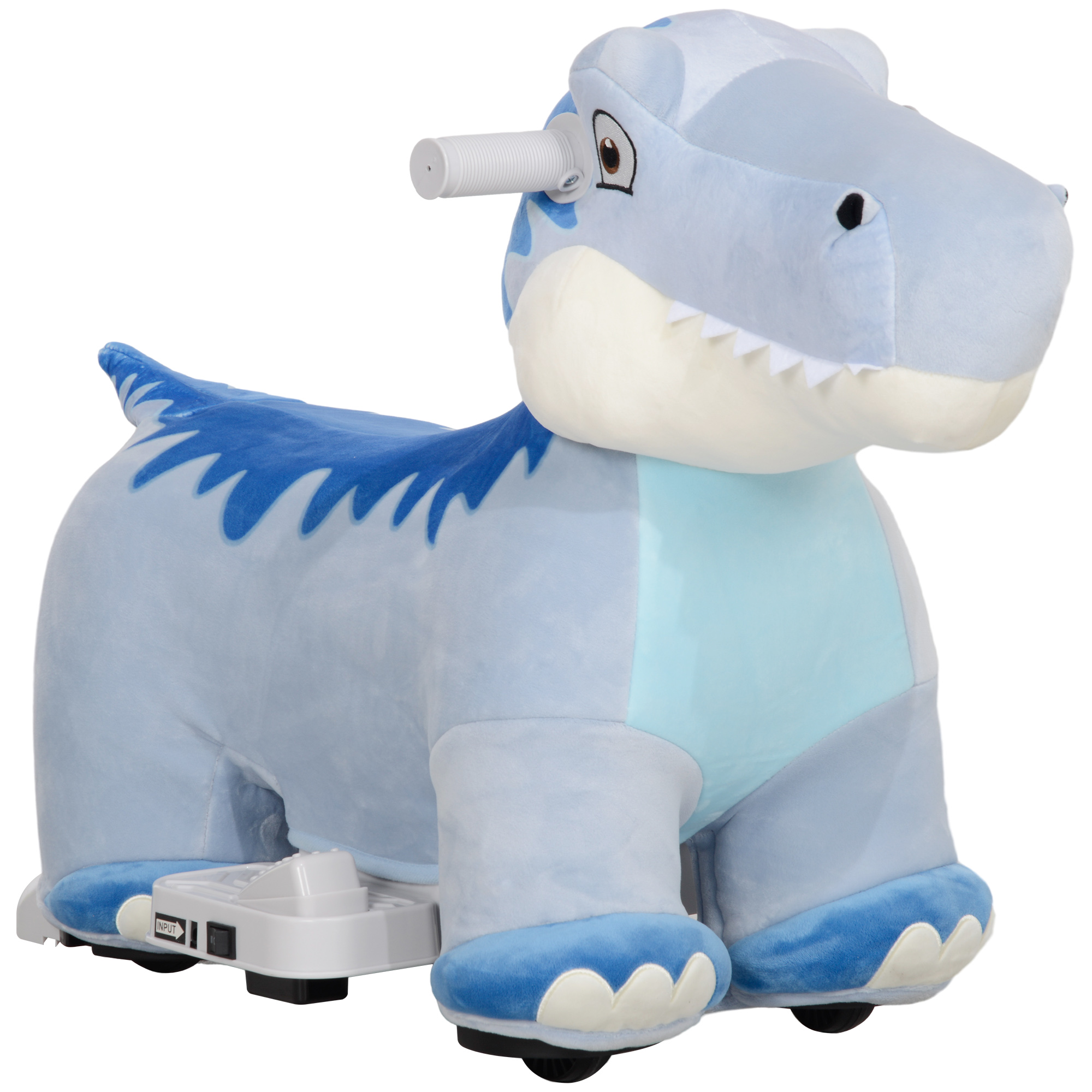 6V Kids Electric Ride on Animal Tyrannosaurus with Music Forward for Aged 18-36 Months, Blue
