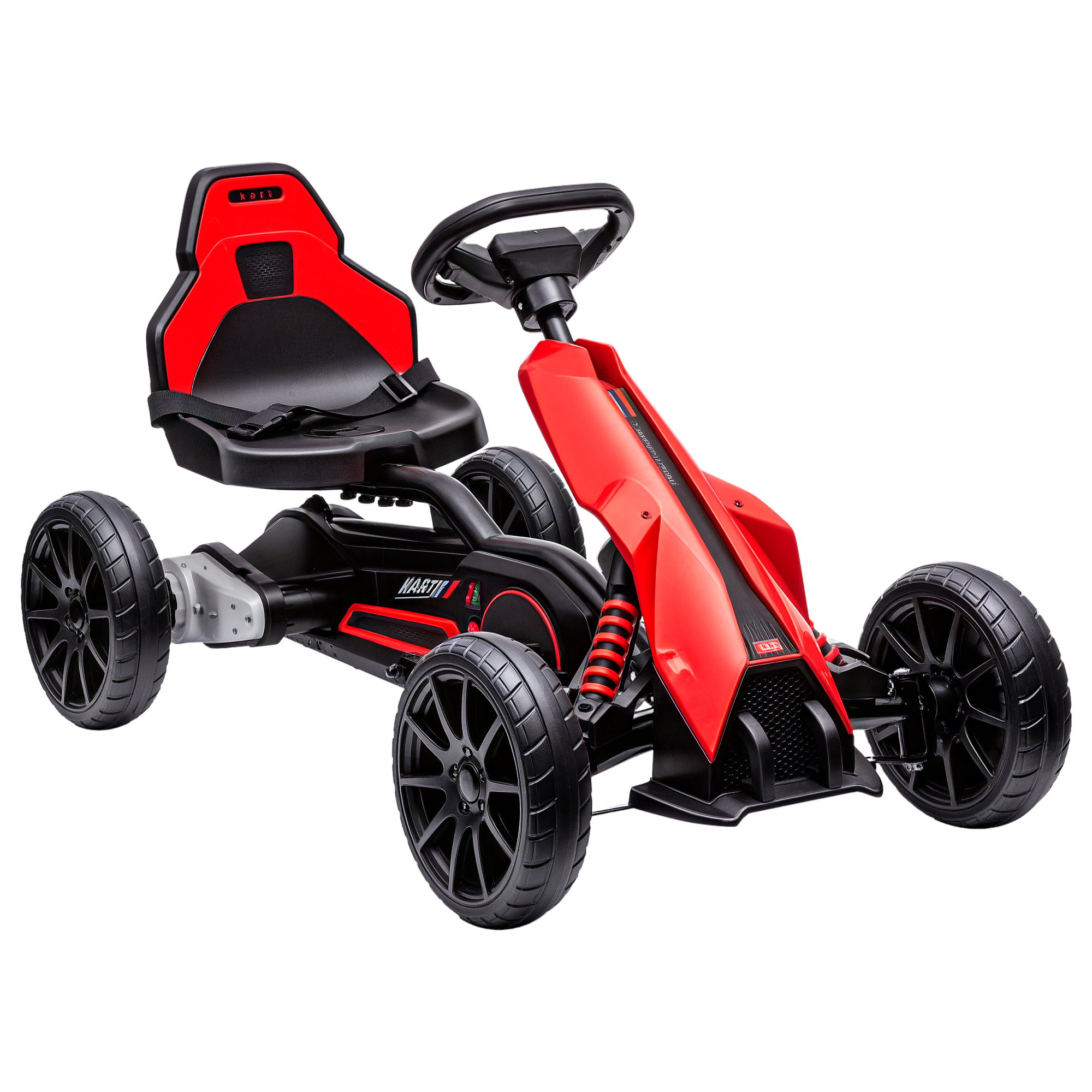 12V Electric Go Kart for Kids w/ Adjustable Speed, Red